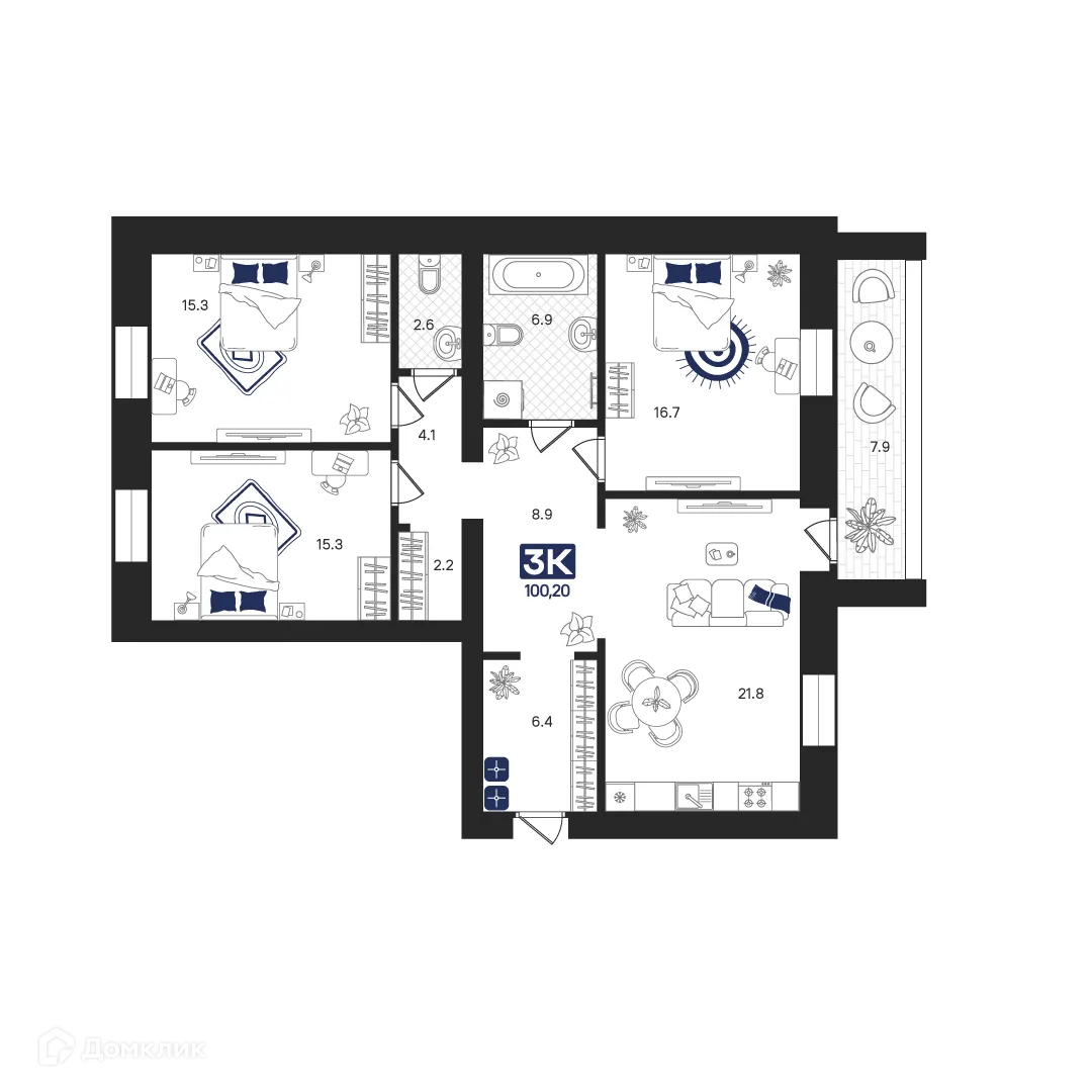 Фото квартиры в ЖК Ария