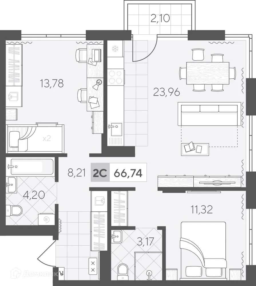 Фото квартиры в ЖК Скандиа. Квартал у озера