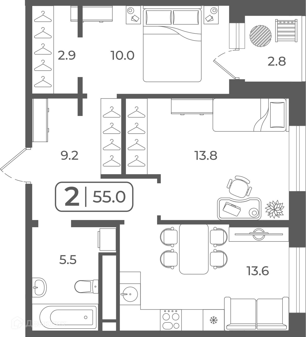 Фото квартиры в ЖК "Quattro (Куатро)"