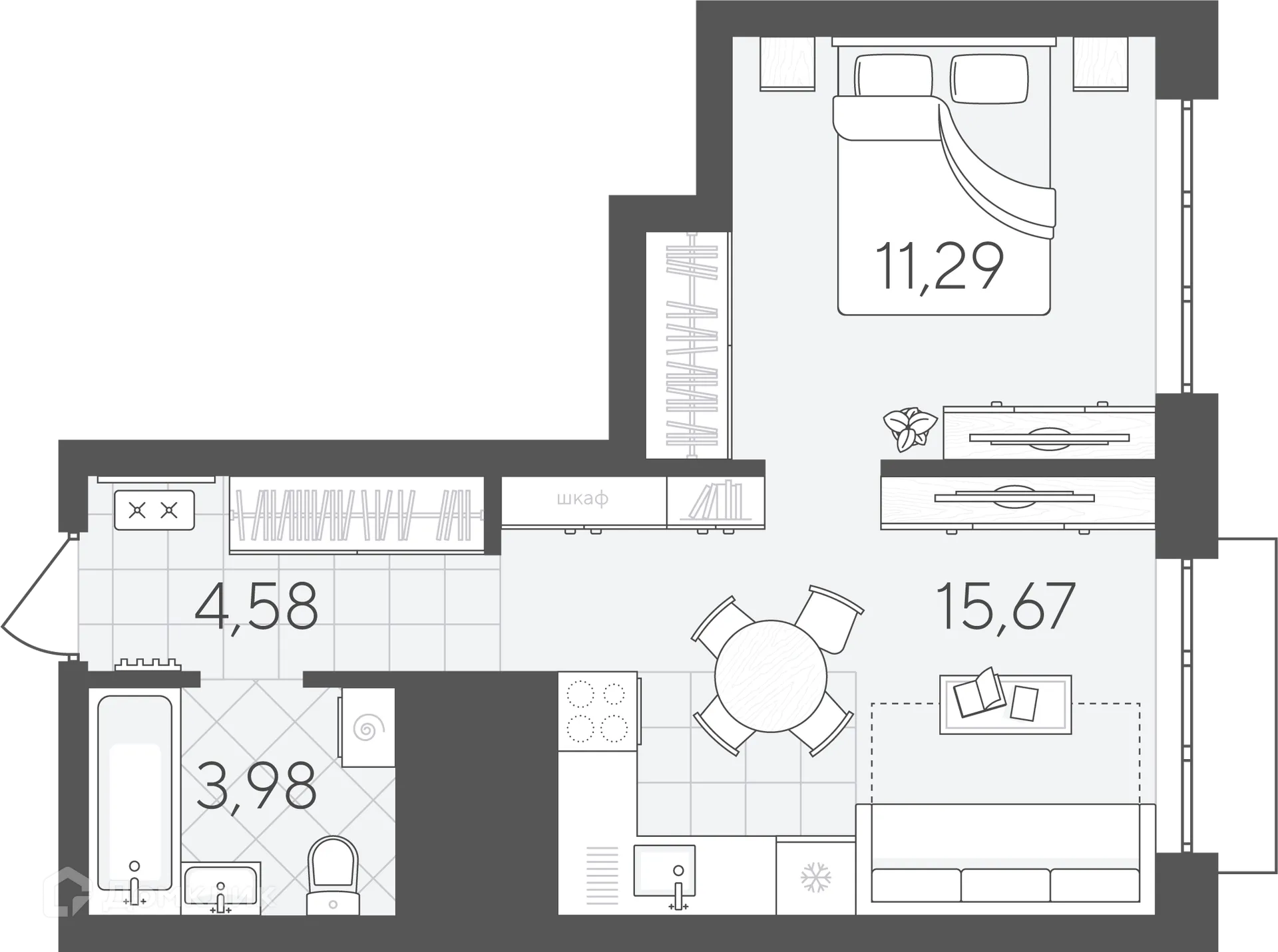 Фото квартиры в ЖК Скандиа.Дом на берегу Туры