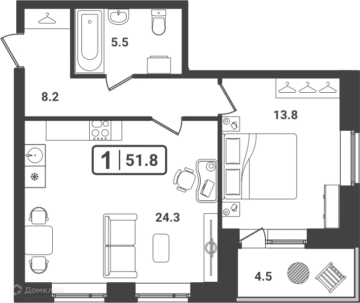 Фото квартиры в ЖК "Горизонт"