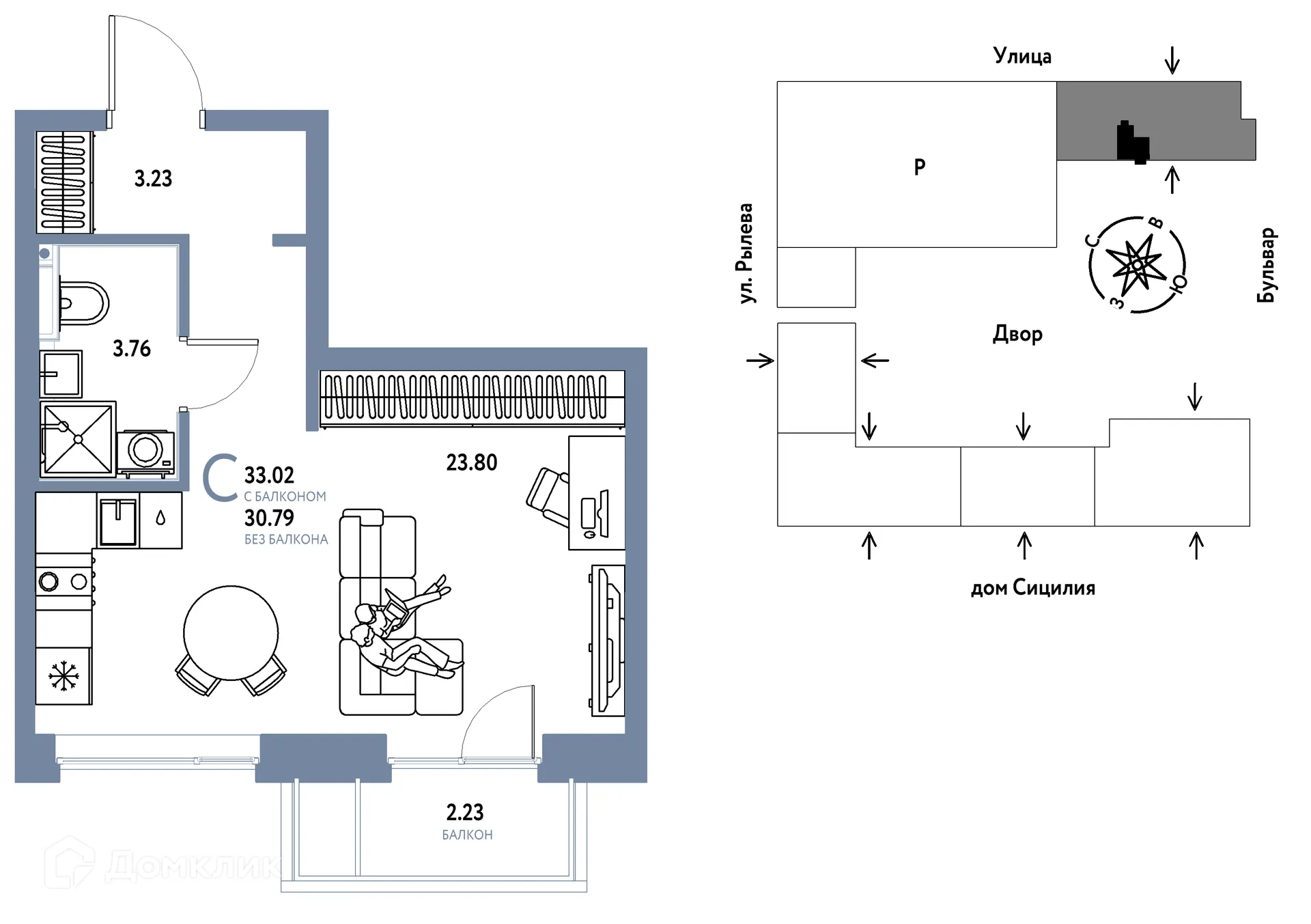 Фото квартиры в ЖК Остров-сад