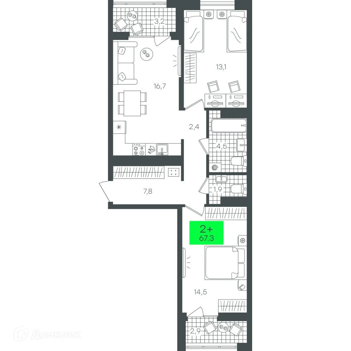 Фото квартиры в ЖК "Гранд Квартал"