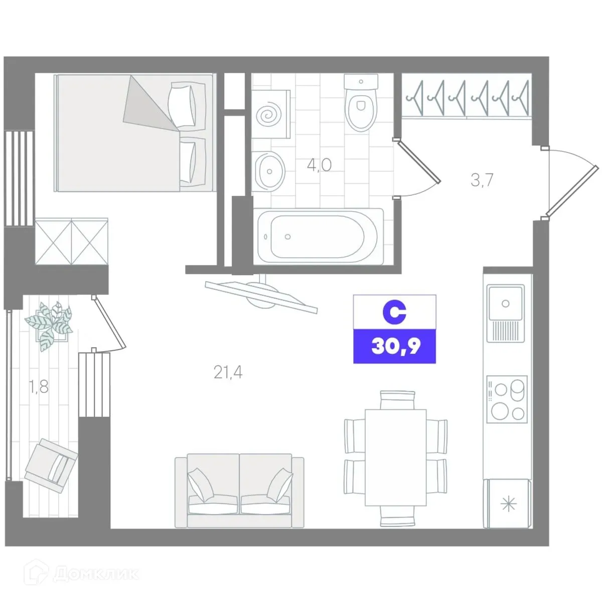 Фото квартиры в ЖК Чемпионский