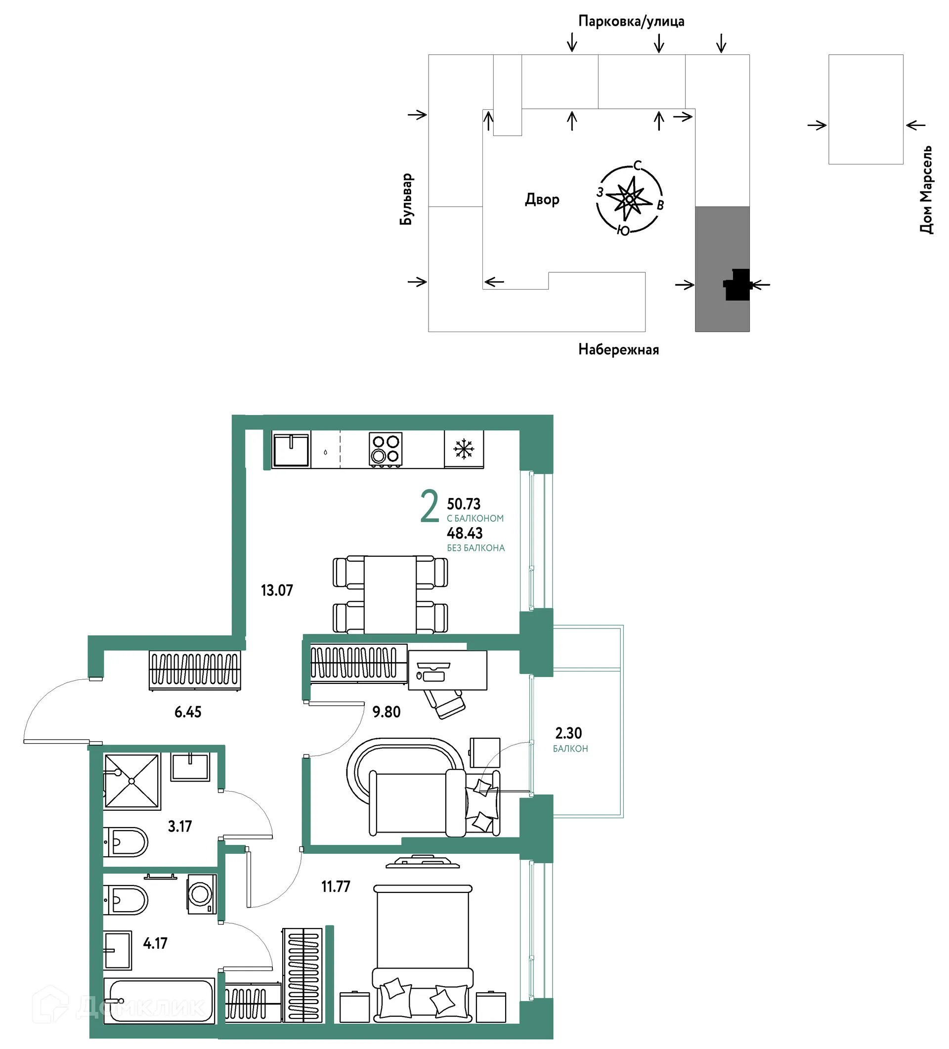 Фото квартиры в ЖК Европейский берег 2.0