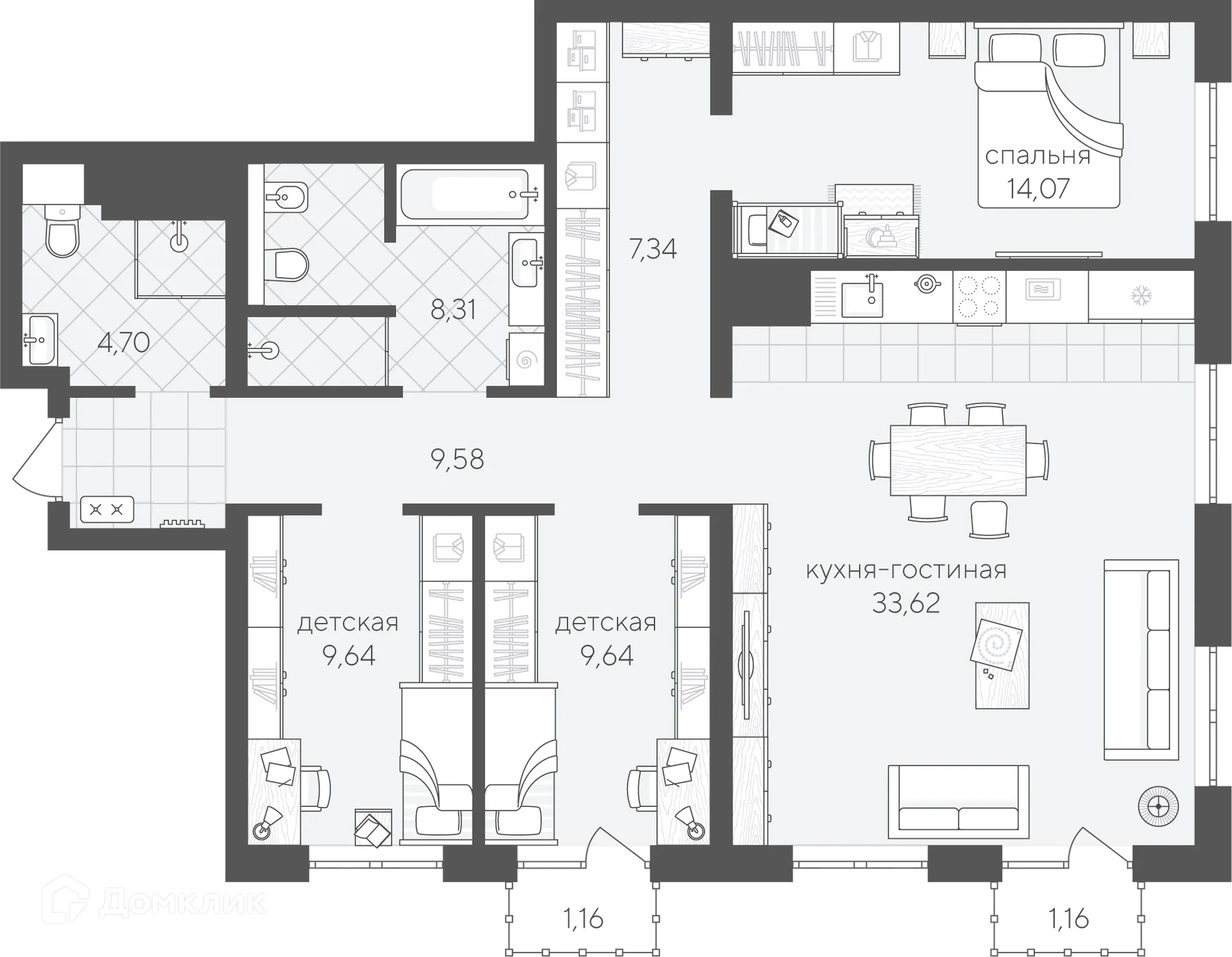 Фото квартиры в ЖК Скандиа.Квартал в Комарово Парк