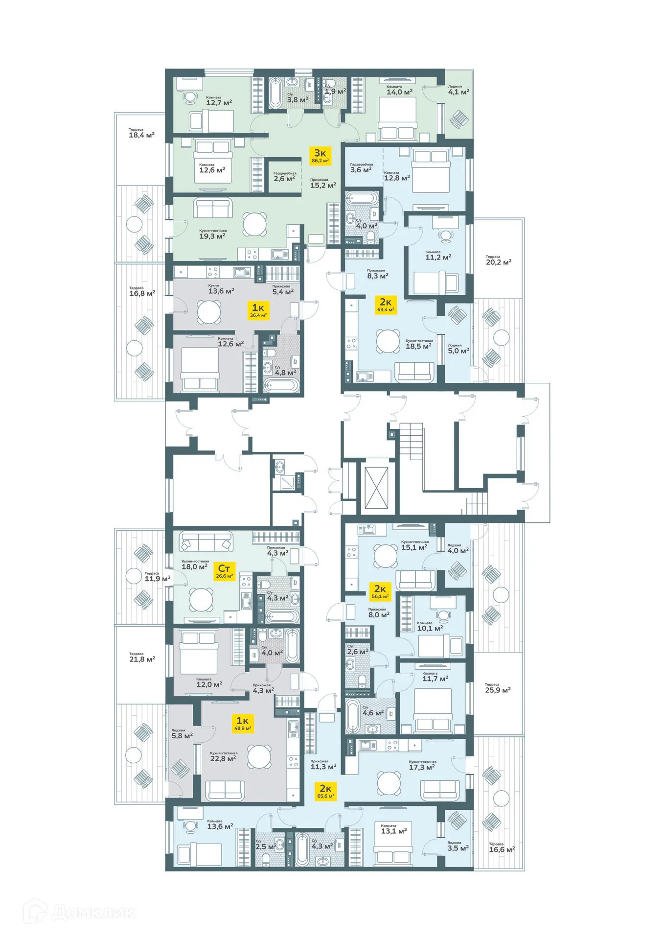 Фото квартиры в ЖК "OK!LAND (Ок!ланд)"