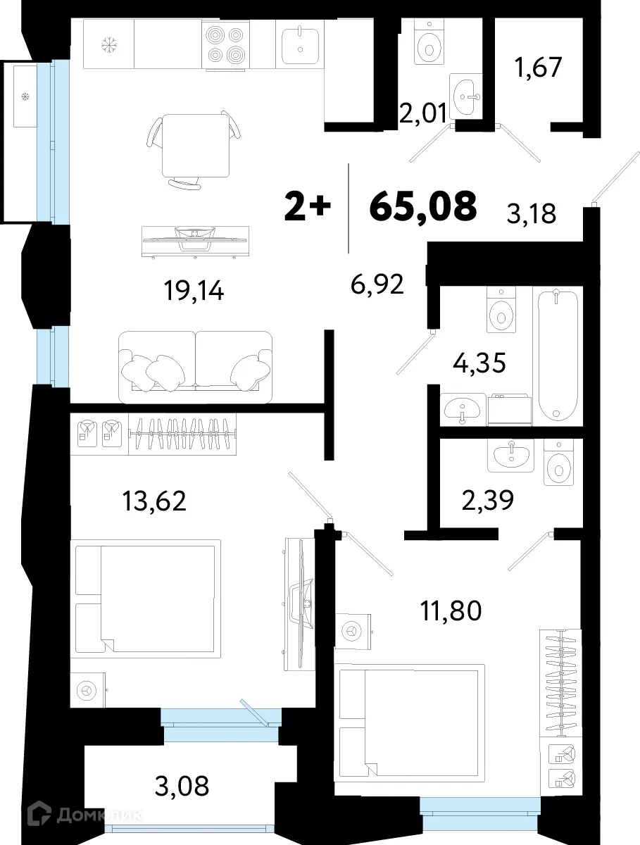 Фото квартиры в ЖК Кедровый берег