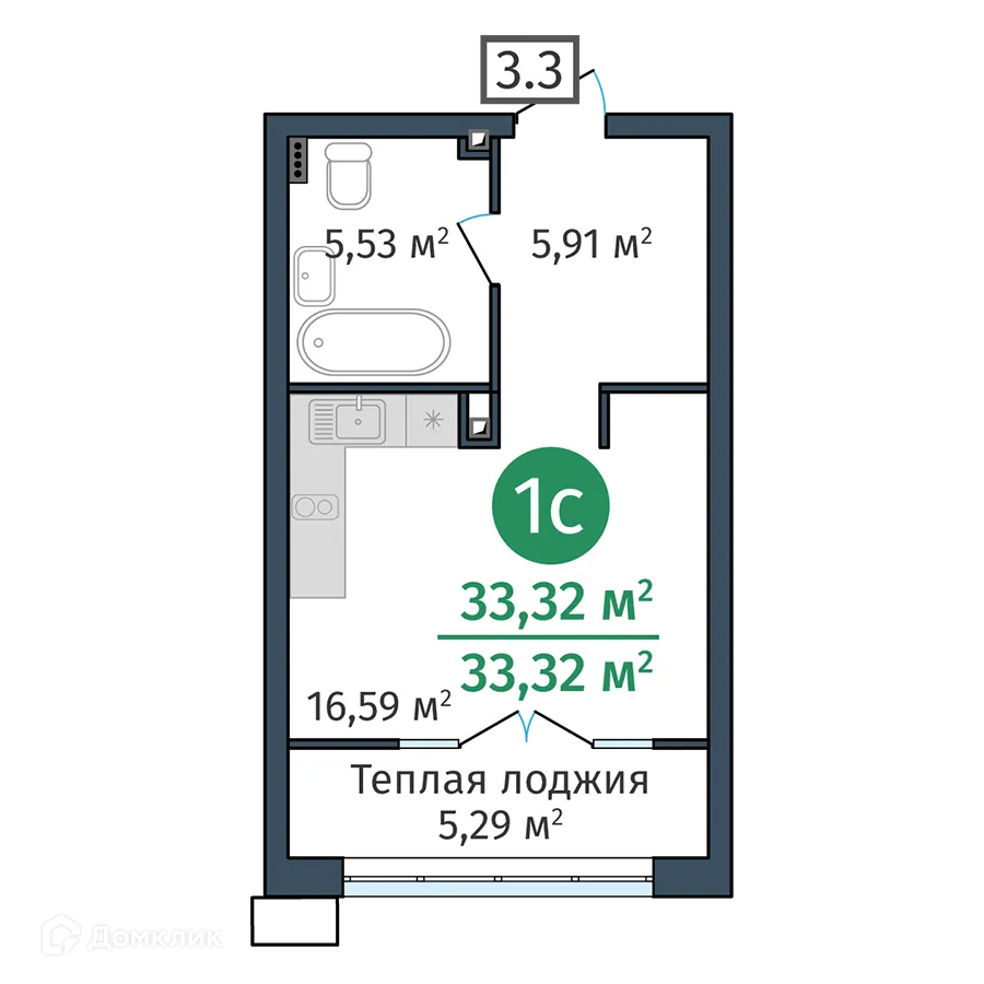 Фото квартиры в ЖК "DOK (Док)"