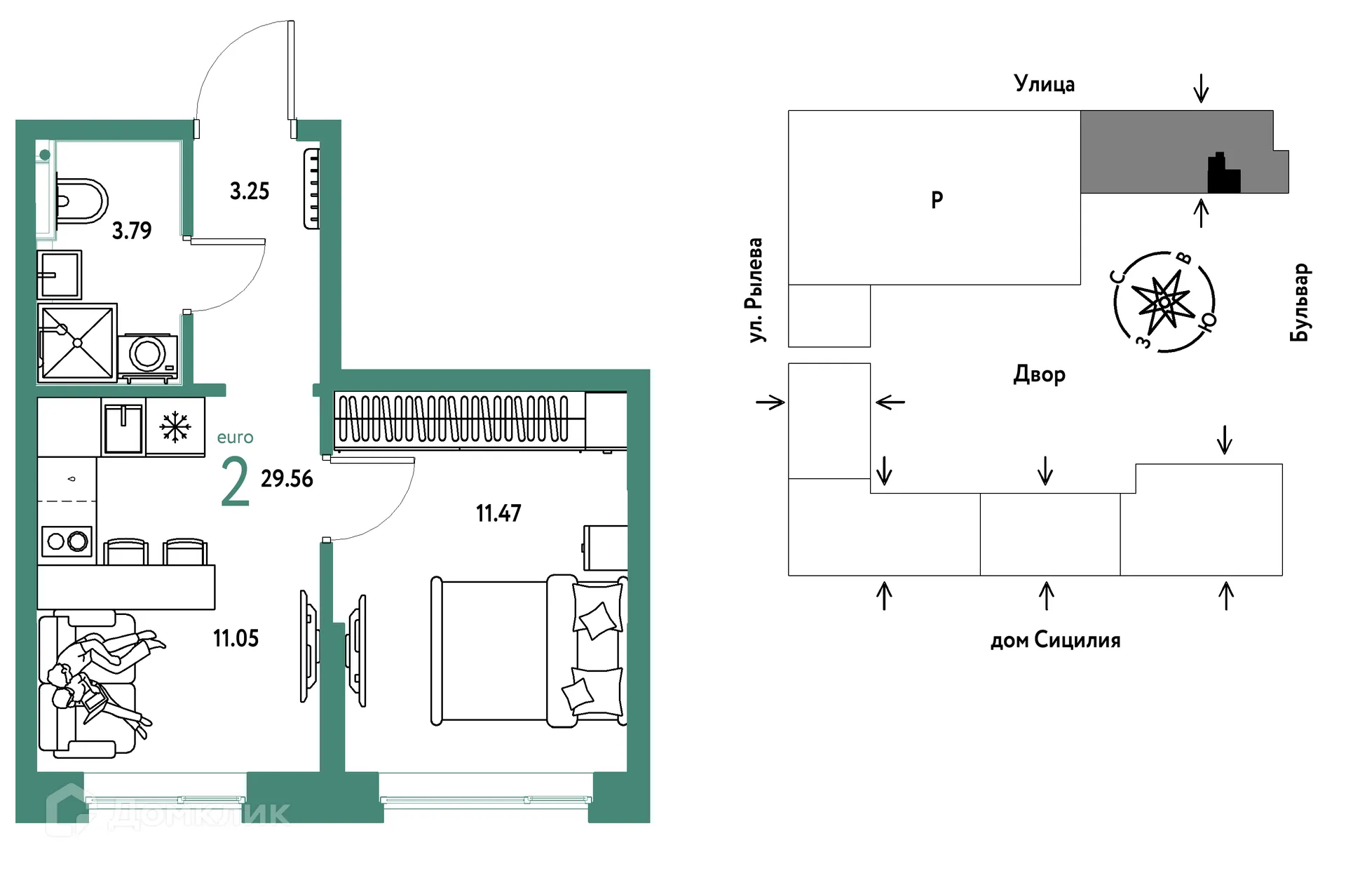 Фото квартиры в ЖК Остров-сад