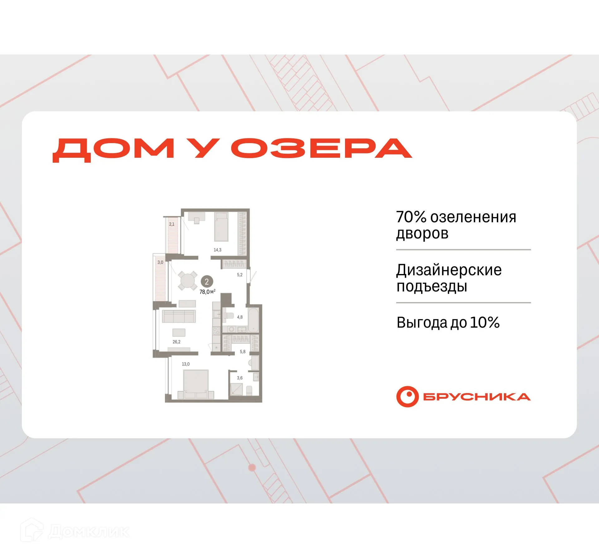 Фото квартиры в ЖК Дом у озера в Европейском квартале