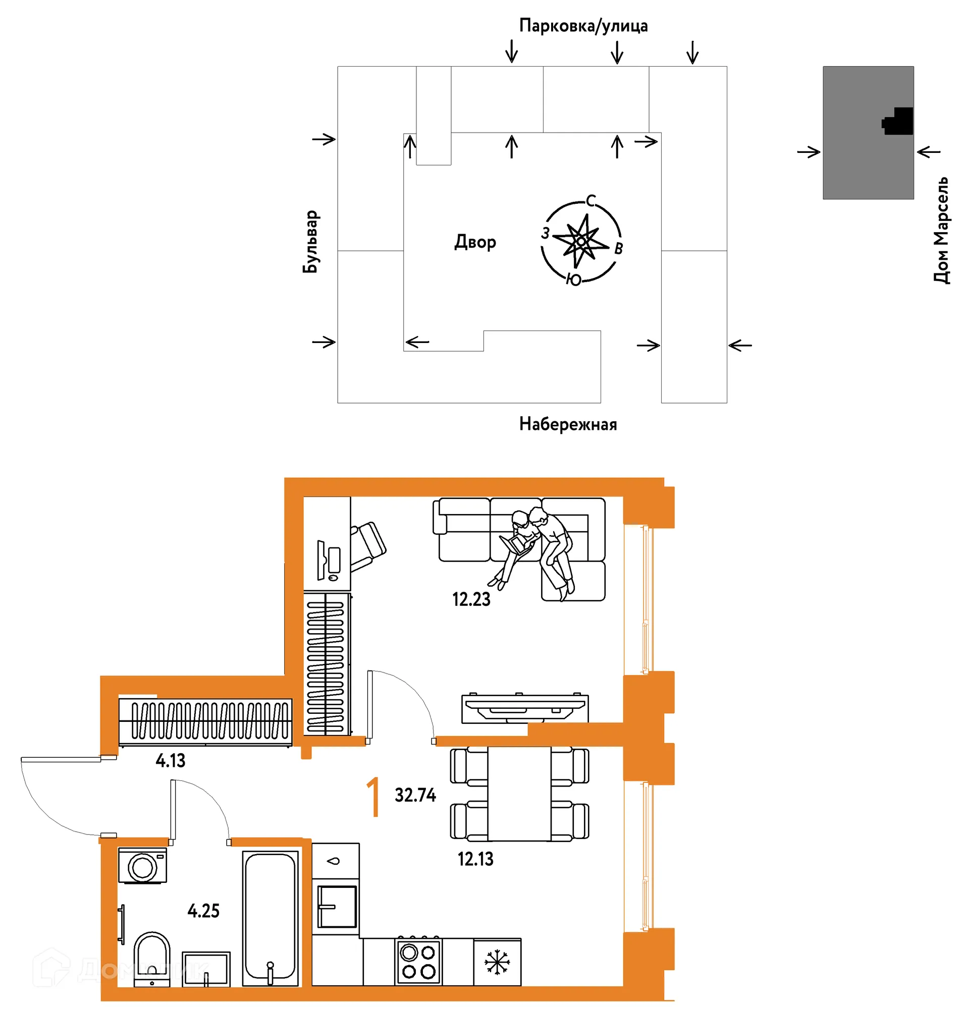 Фото квартиры в ЖК Европейский берег 2.0