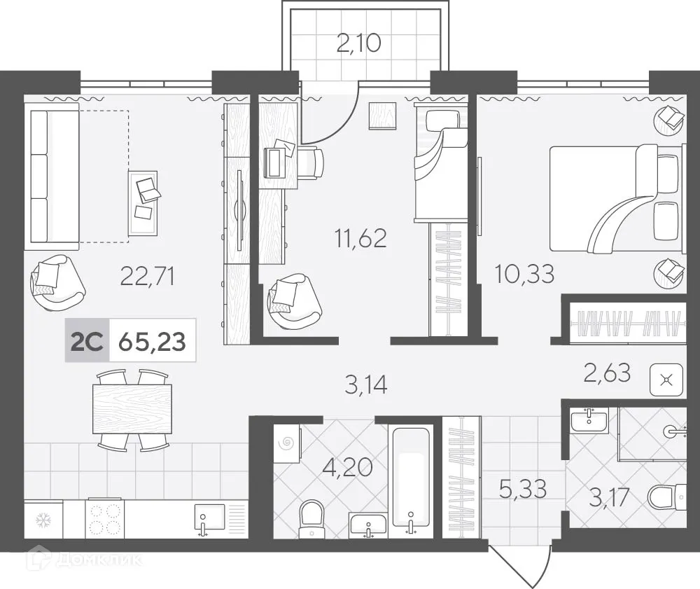 Фото квартиры в ЖК Скандиа. Квартал у озера