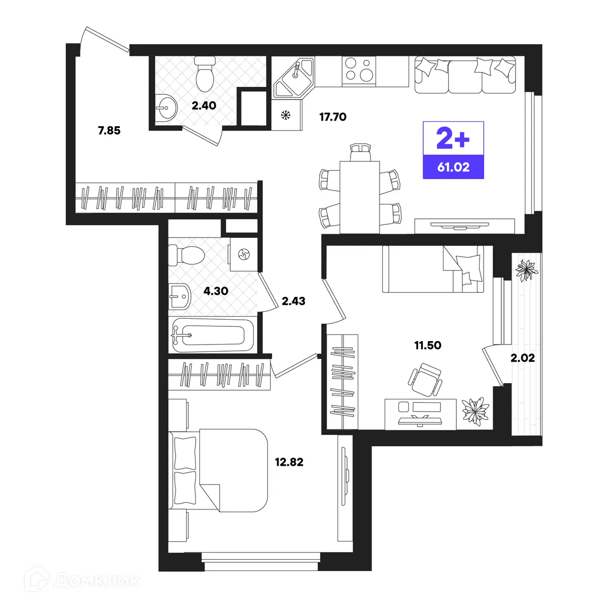 Фото квартиры в ЖК Отличие