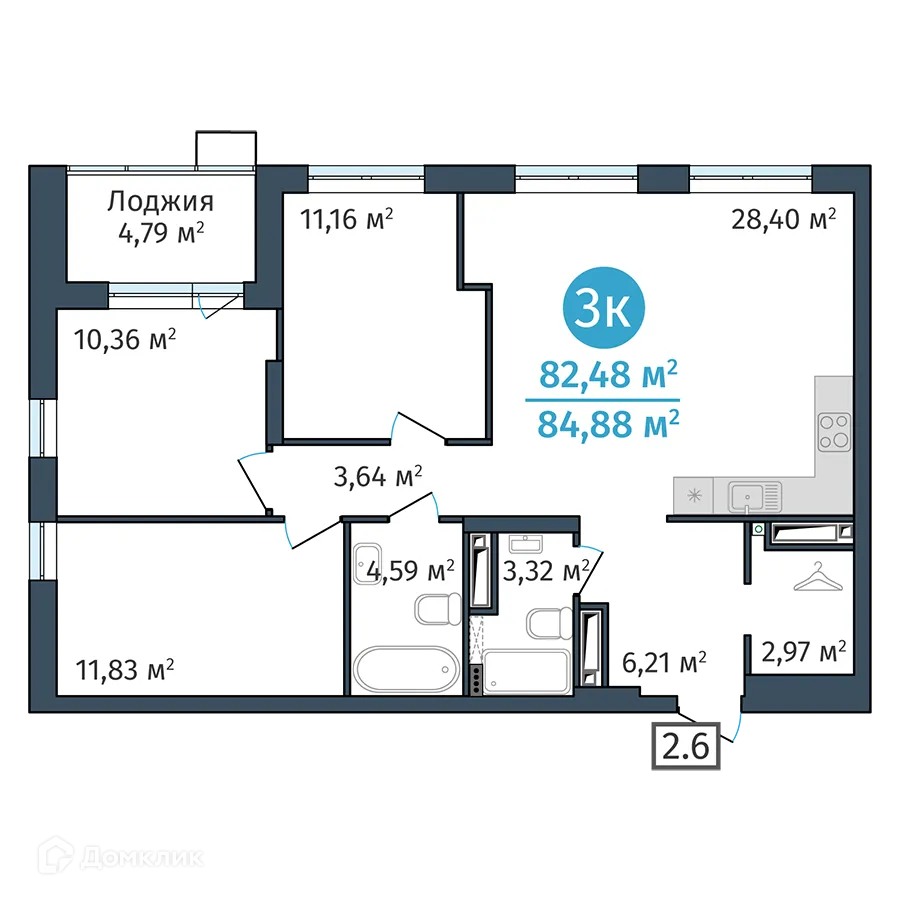 Фото квартиры в ЖК "DOK (Док)"