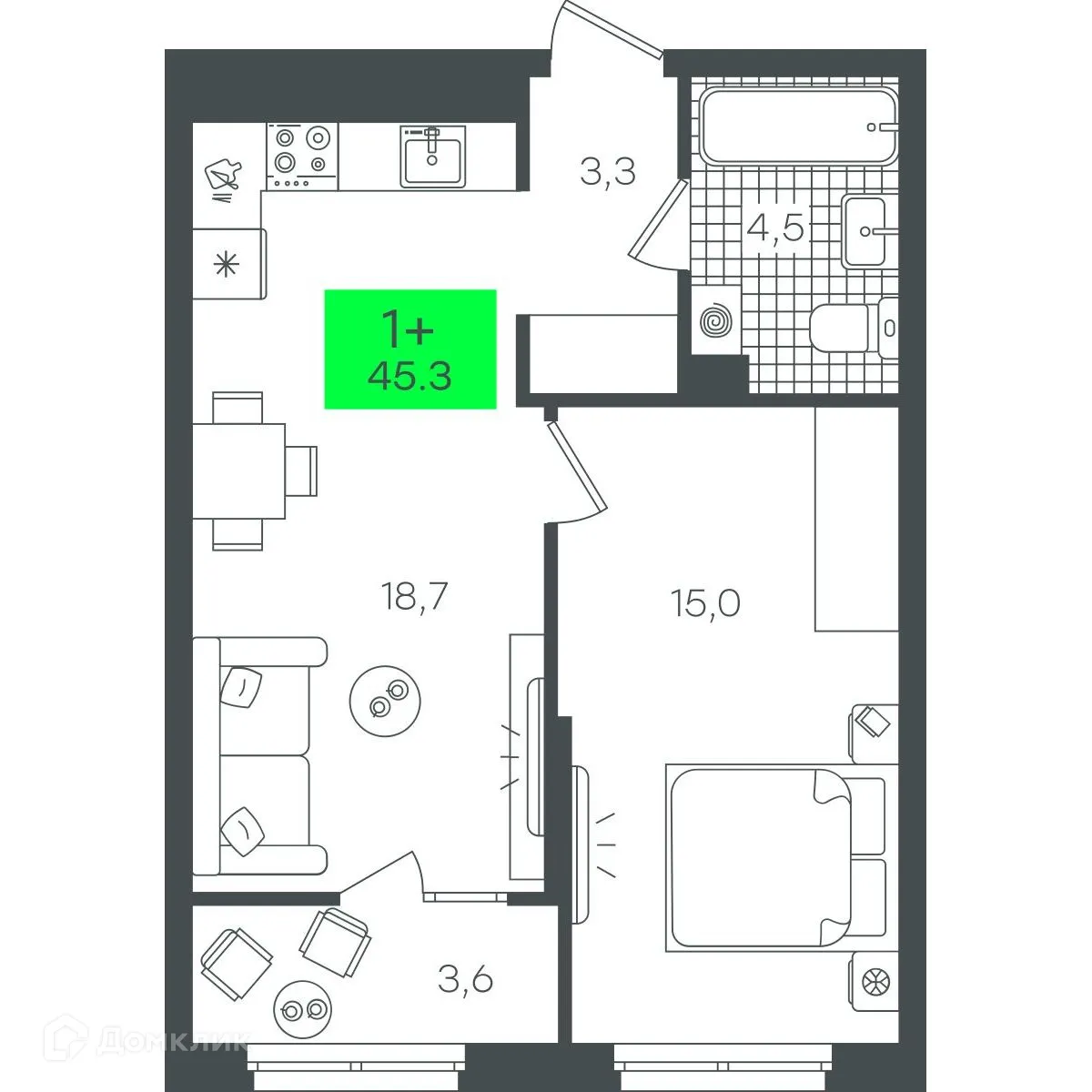 Фото квартиры в ЖК "Гранд Квартал"