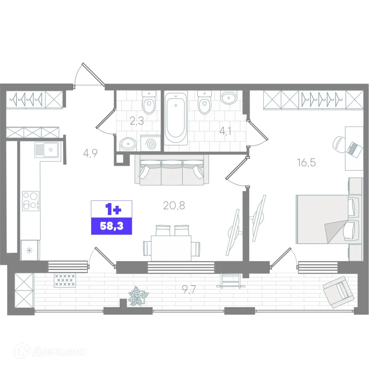 Фото квартиры в ЖК Чемпионский