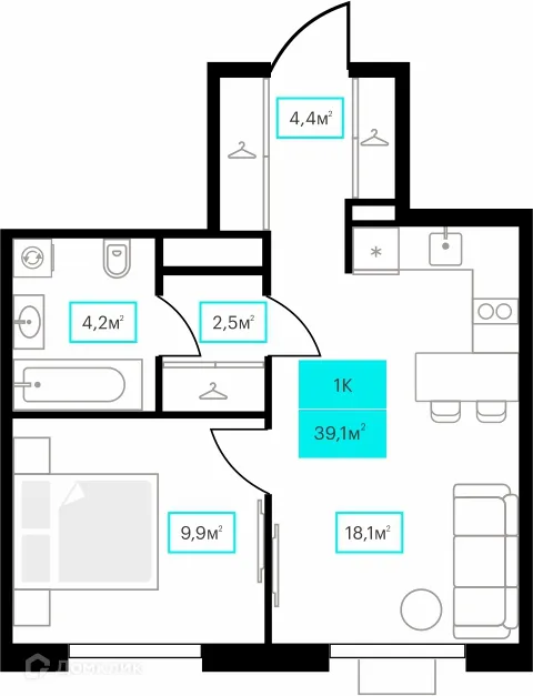 Фото квартиры в ЖК Futuro (Футуро)