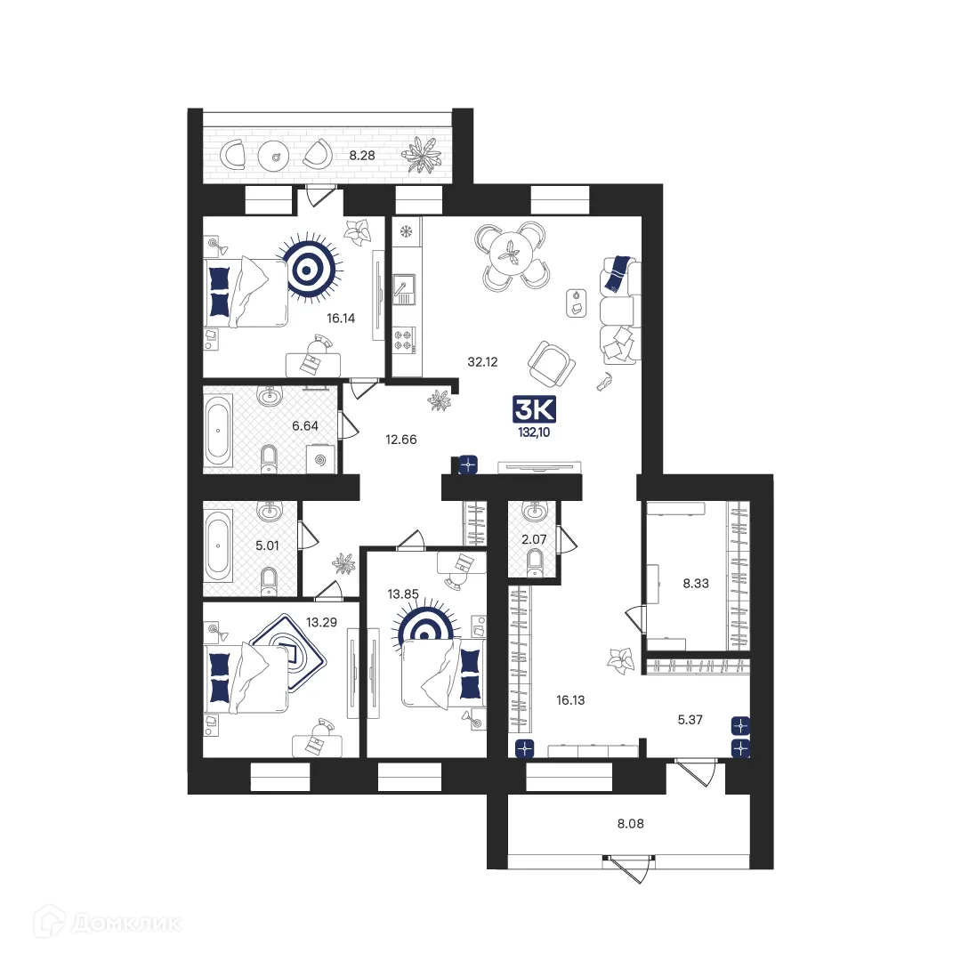 Фото квартиры в ЖК Ария