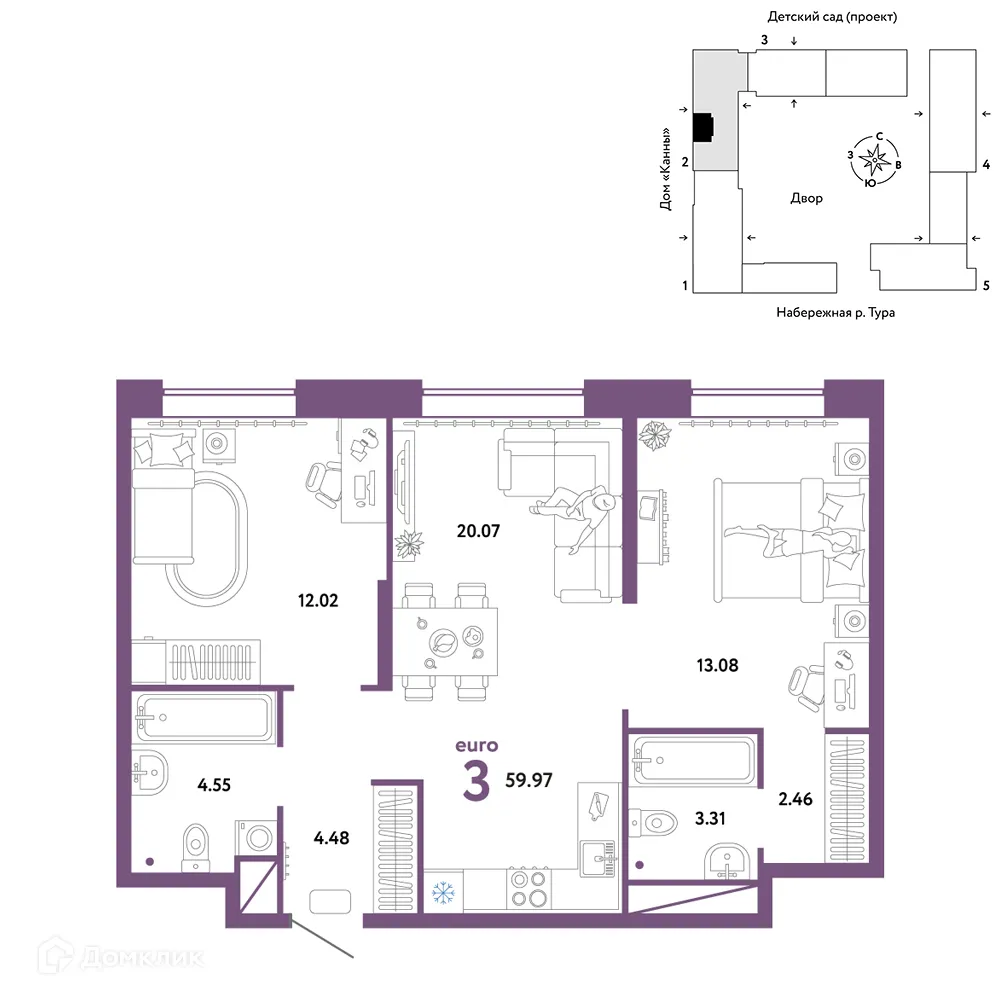 Фото квартиры в ЖК Европейский берег 2.0