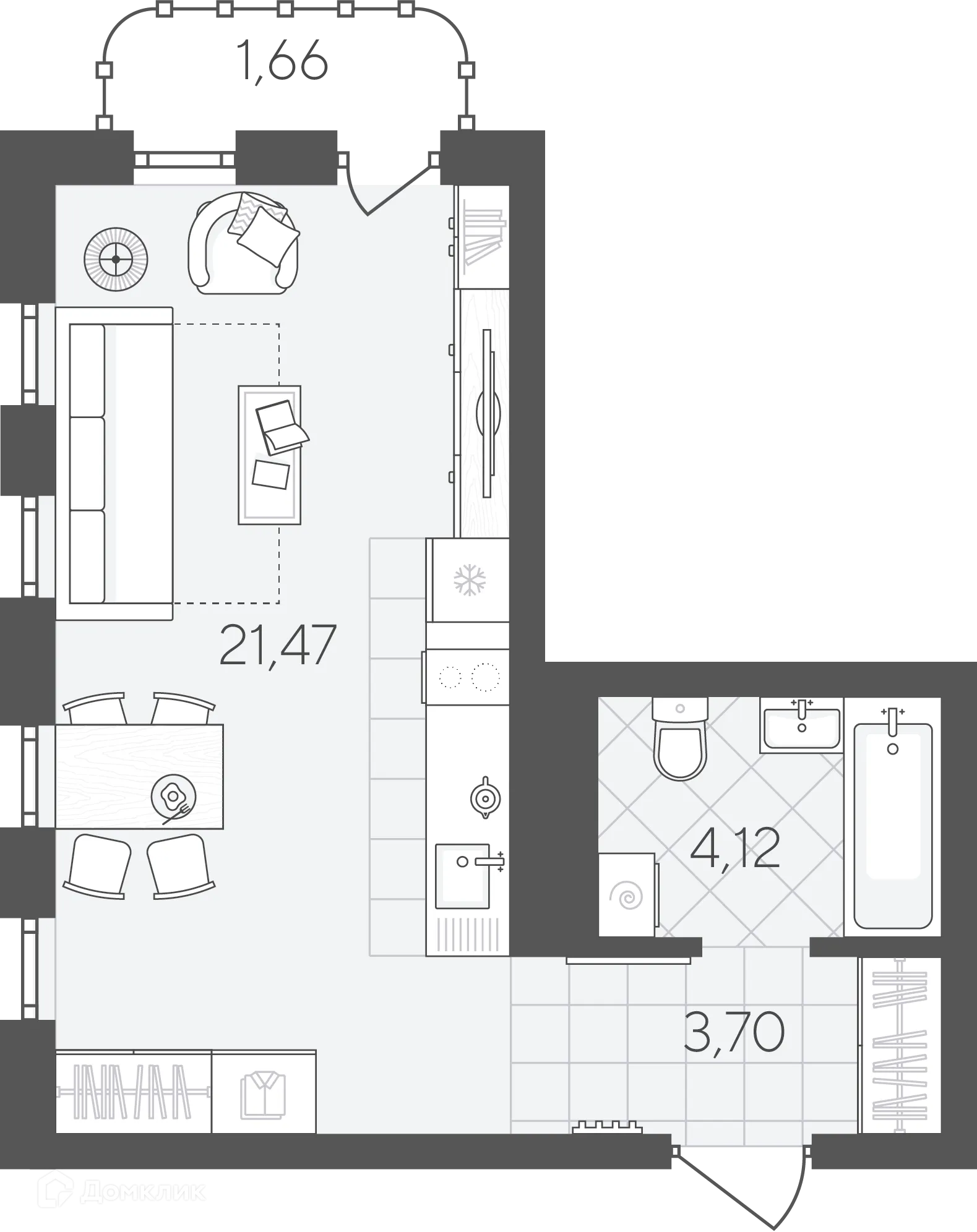 Фото квартиры в ЖК Скандиа.Квартал в Слободе