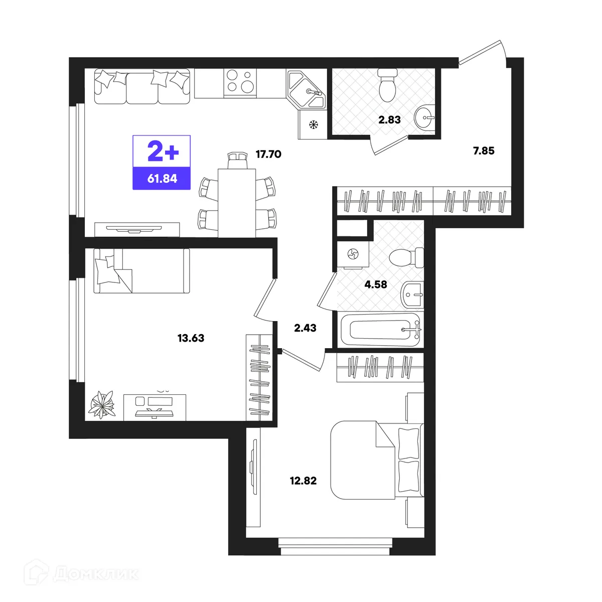 Фото квартиры в ЖК Отличие