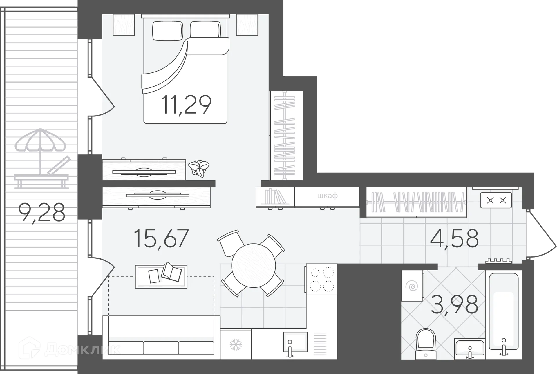 Фото квартиры в ЖК Скандиа.Дом на берегу Туры