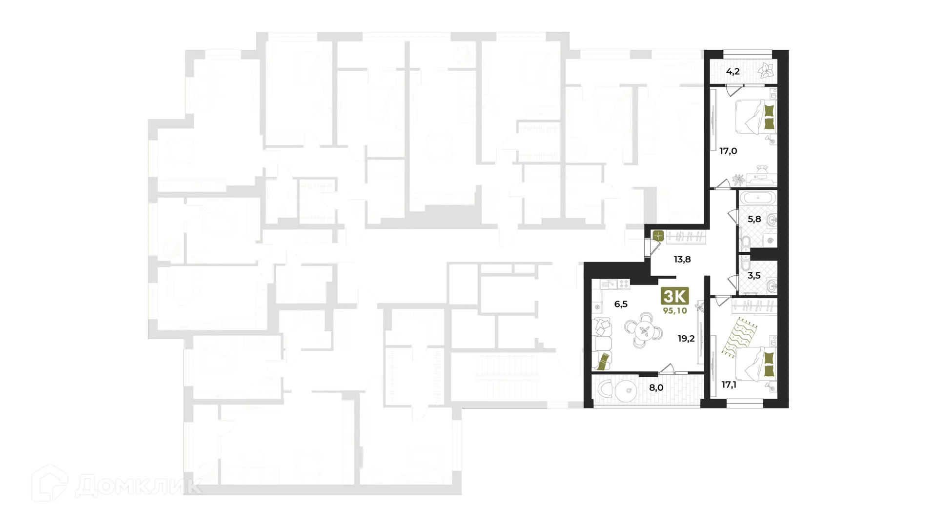 Фото квартиры в ЖК Авторский проект "Опера"