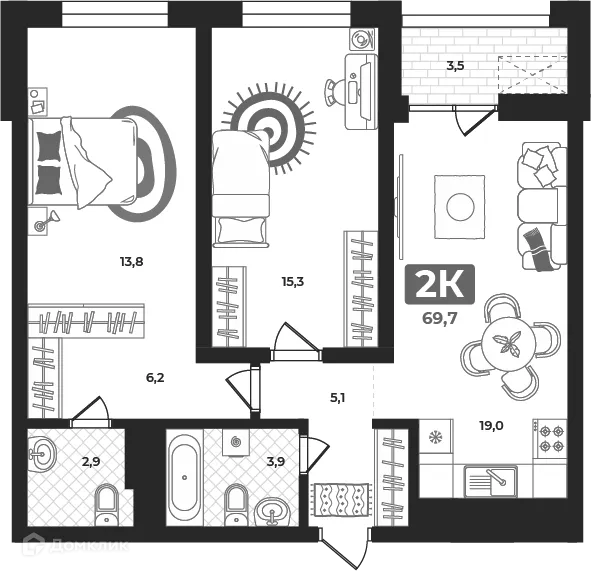 Фото квартиры в ЖК "Маэстро"