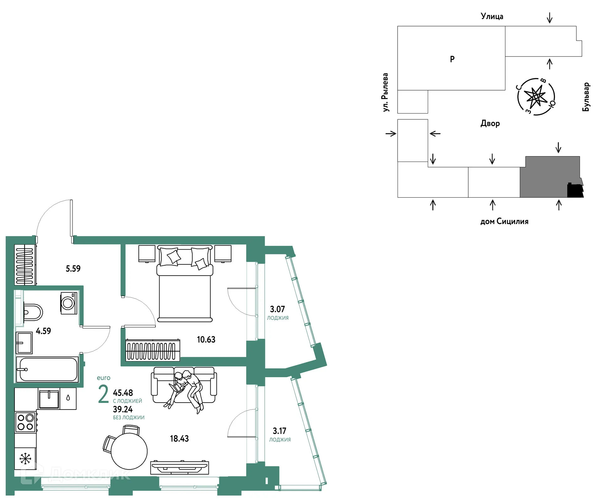 Фото квартиры в ЖК Остров-сад