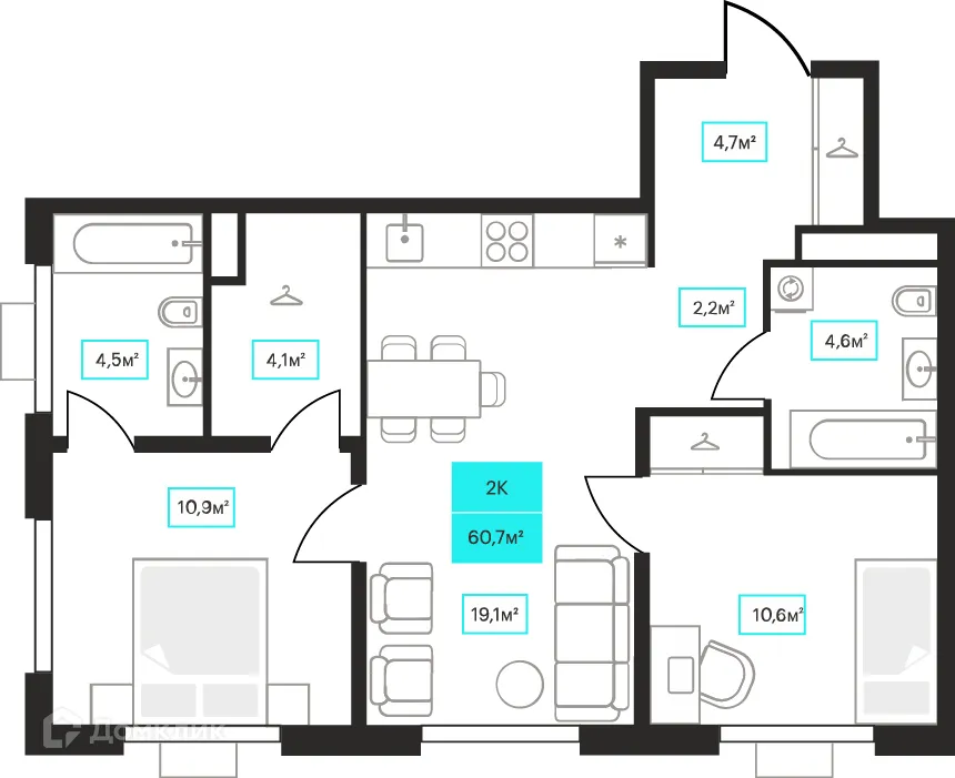 Фото квартиры в ЖК Futuro (Футуро)