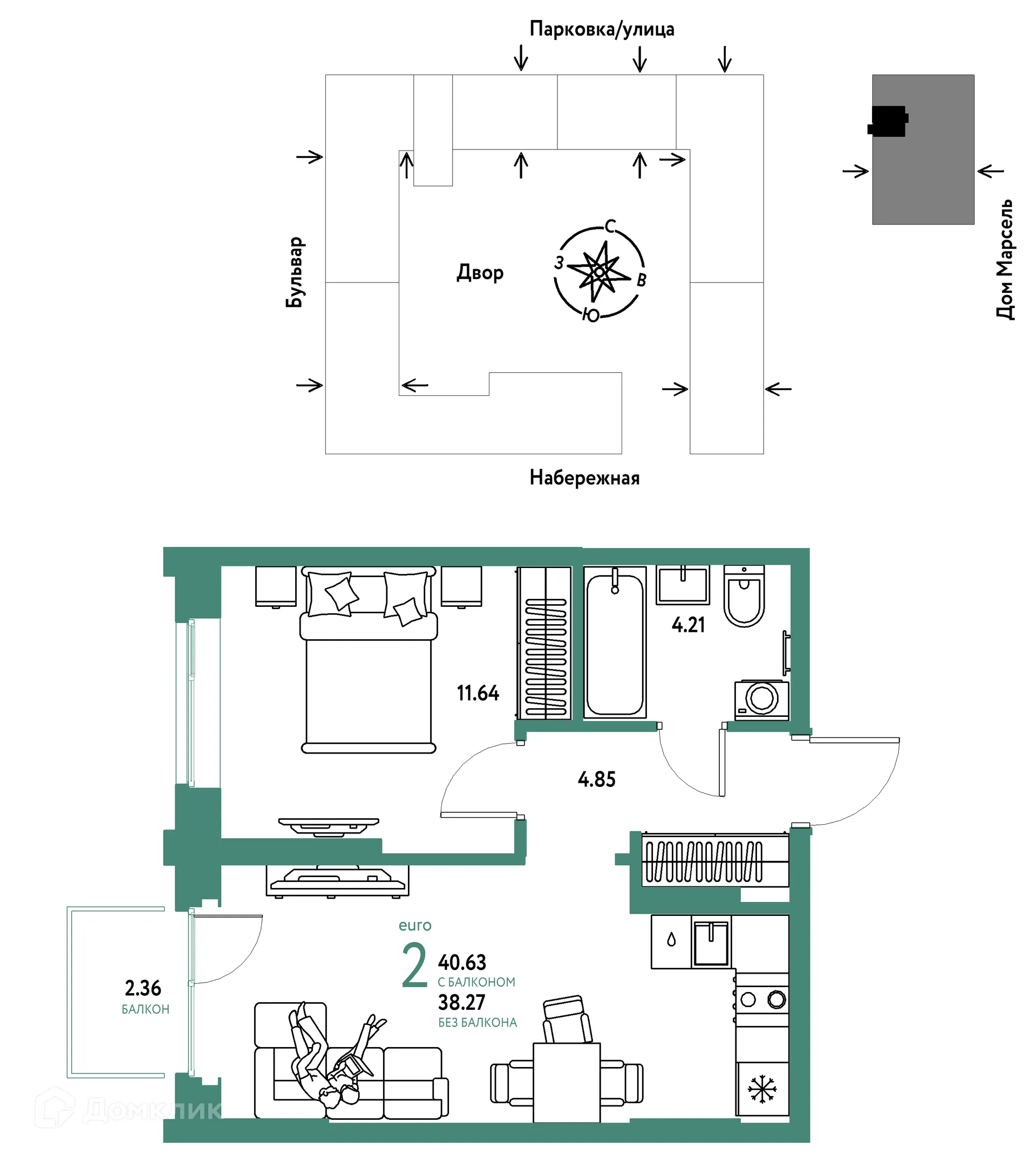 Фото квартиры в ЖК Европейский берег 2.0