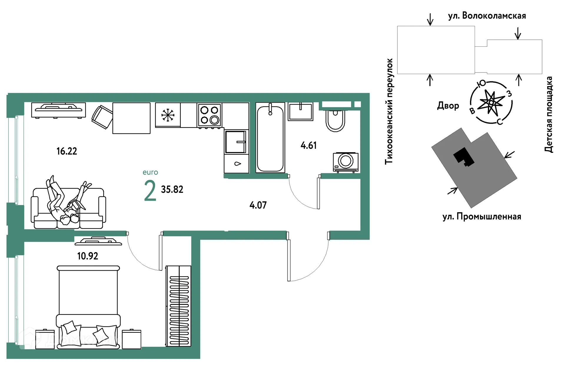 Фото квартиры в ЖК Страна.Прибрежная