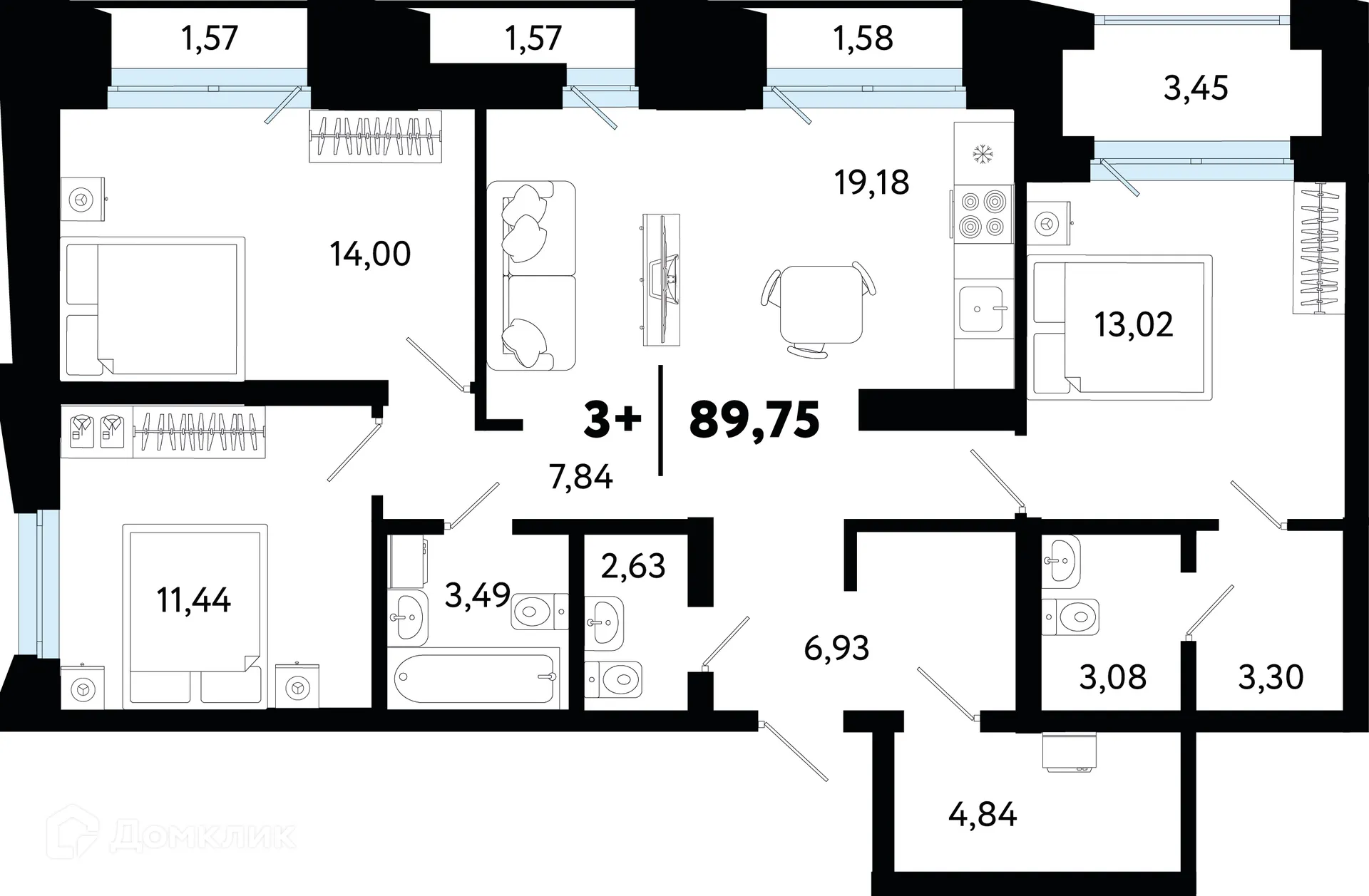 Фото квартиры в ЖК Кедровый берег