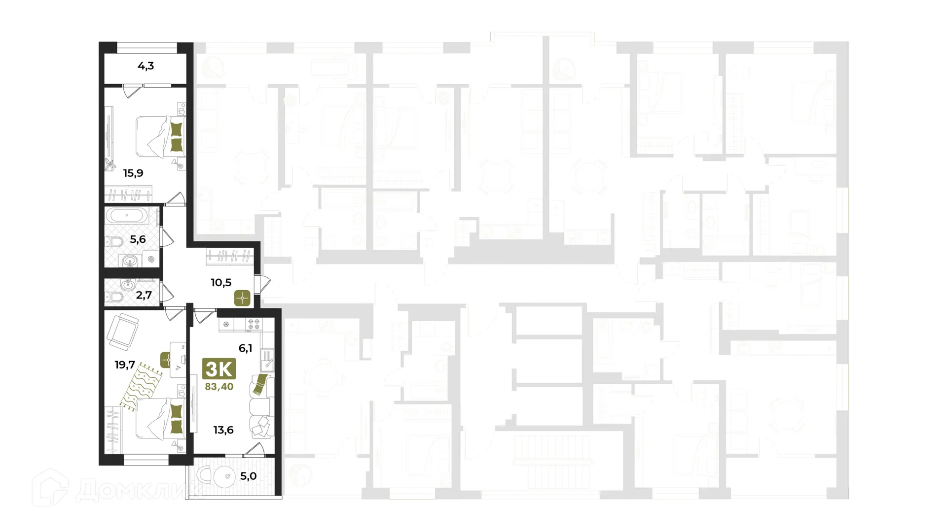 Фото квартиры в ЖК Авторский проект "Опера"