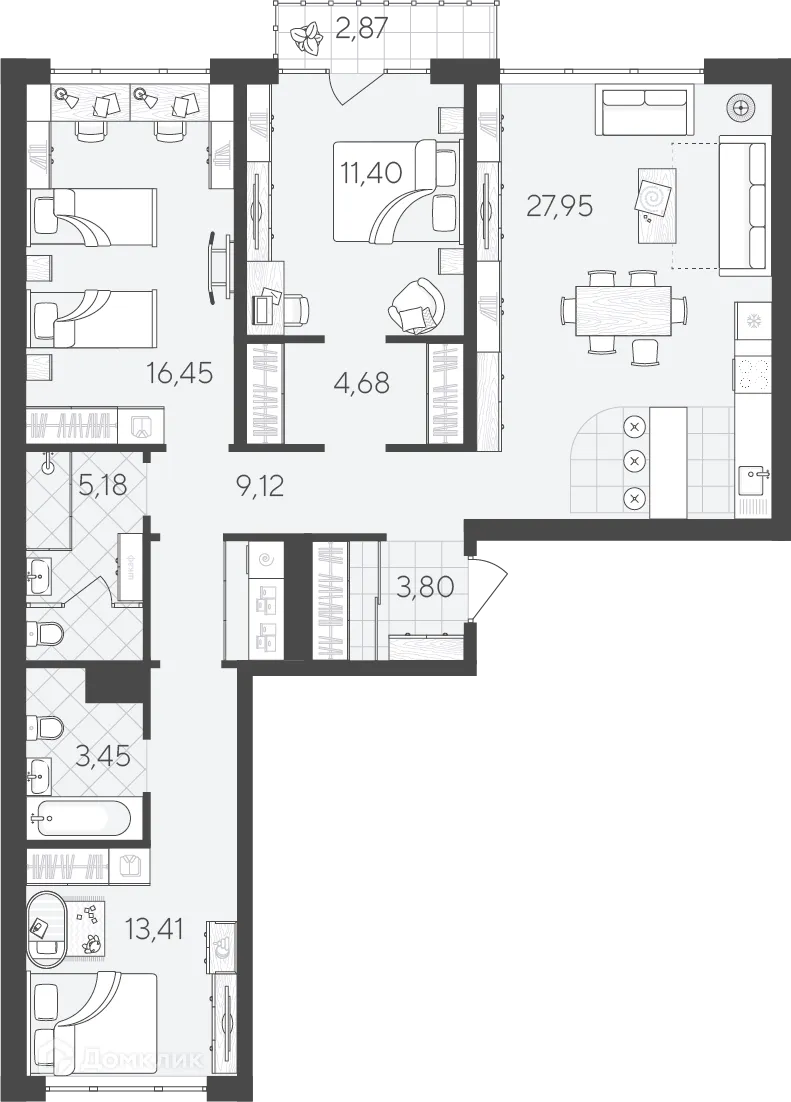 Фото квартиры в ЖК Скандиа.Квартал в Комарово Парк