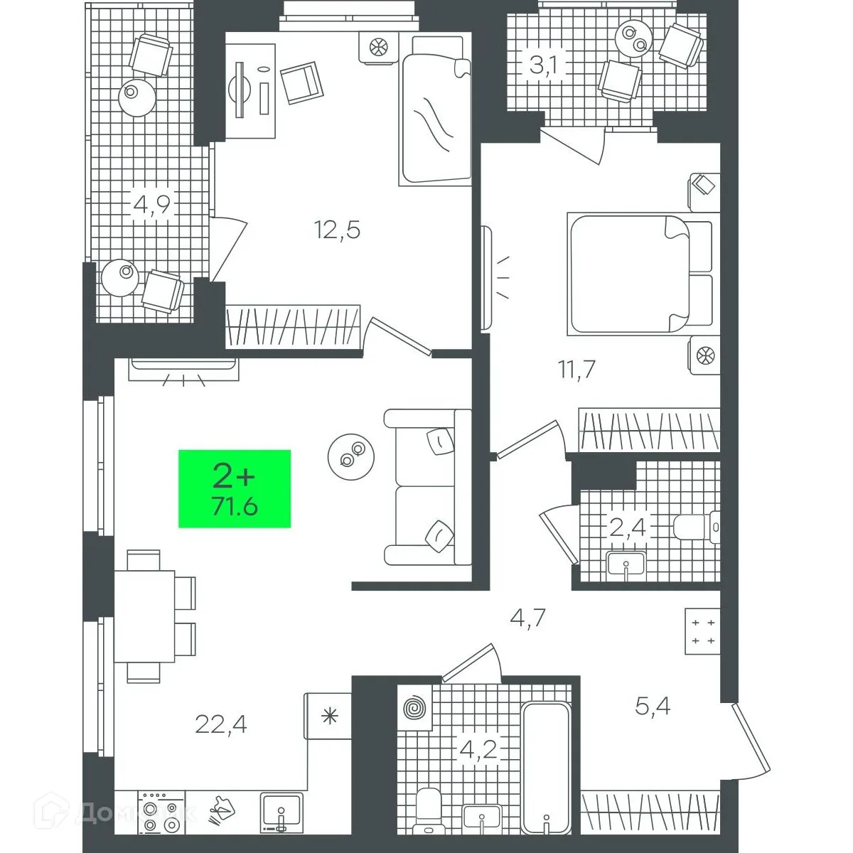 Фото квартиры в ЖК "Гранд Квартал"