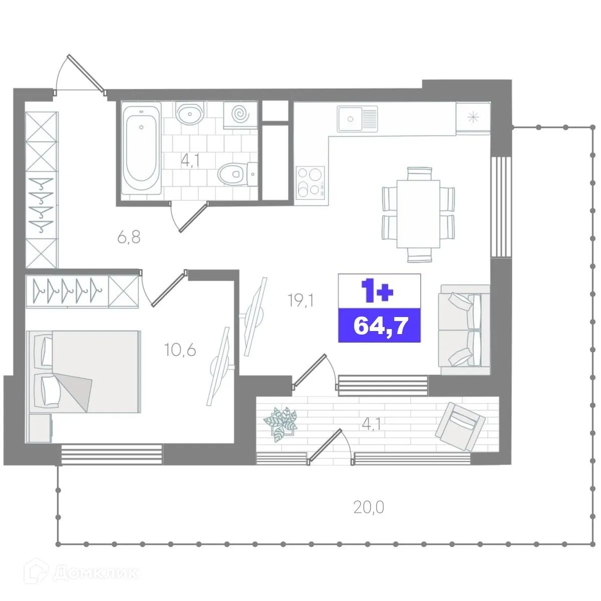 Фото квартиры в ЖК Чемпионский