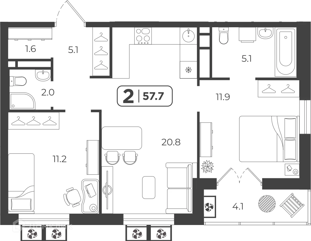 Фото квартиры в ЖК Симфония