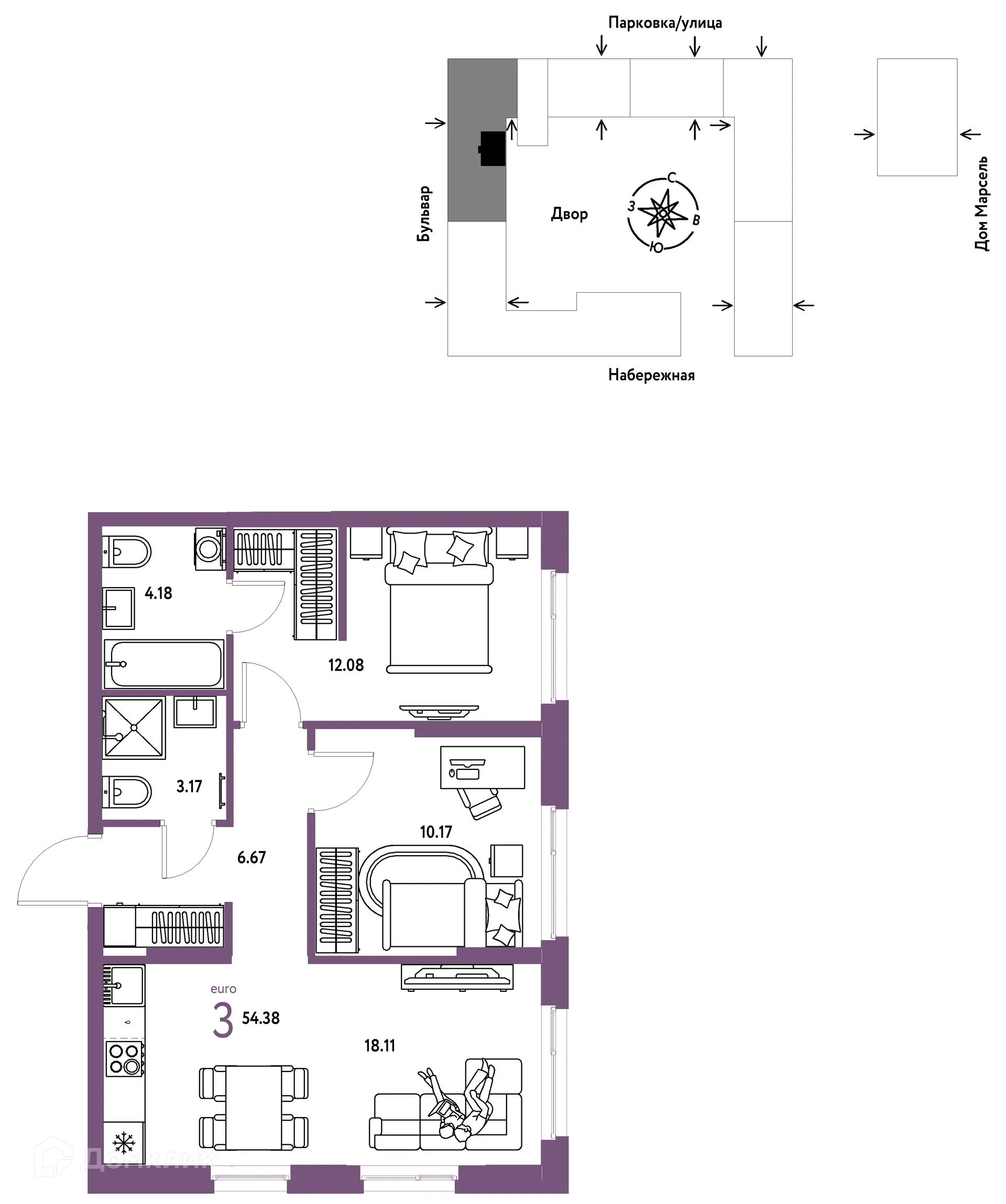 Фото квартиры в ЖК Европейский берег 2.0
