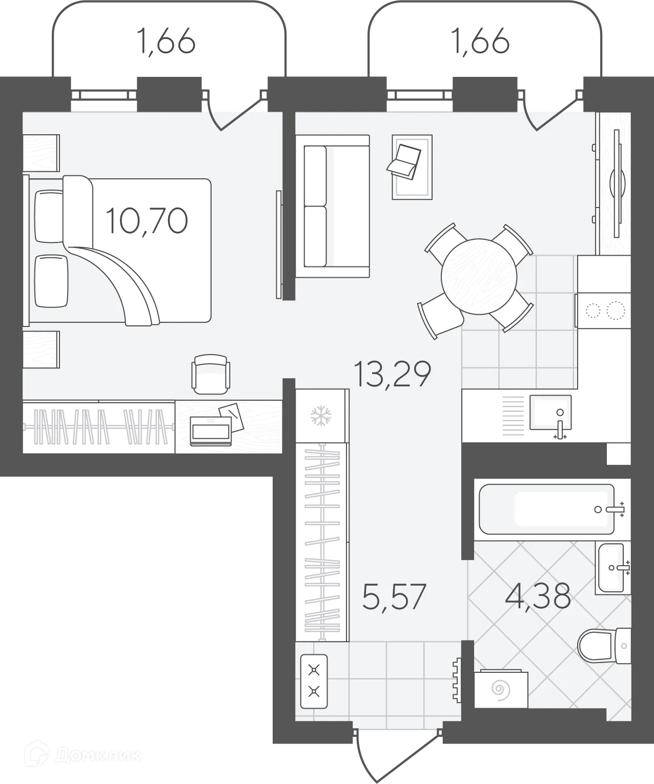 Фото квартиры в ЖК Скандиа.Квартал в Слободе