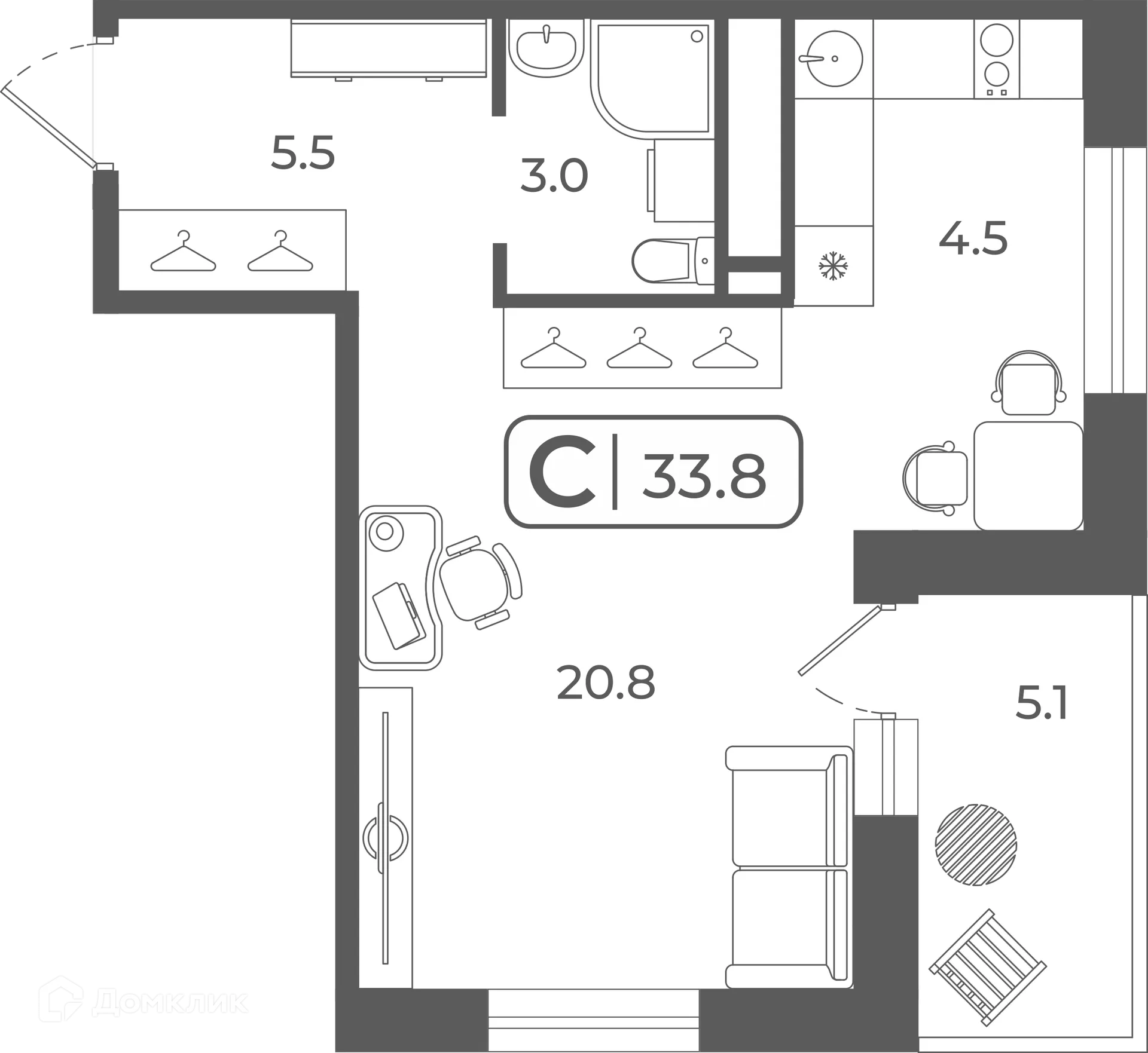 Фото квартиры в ЖК "Quattro (Куатро)"