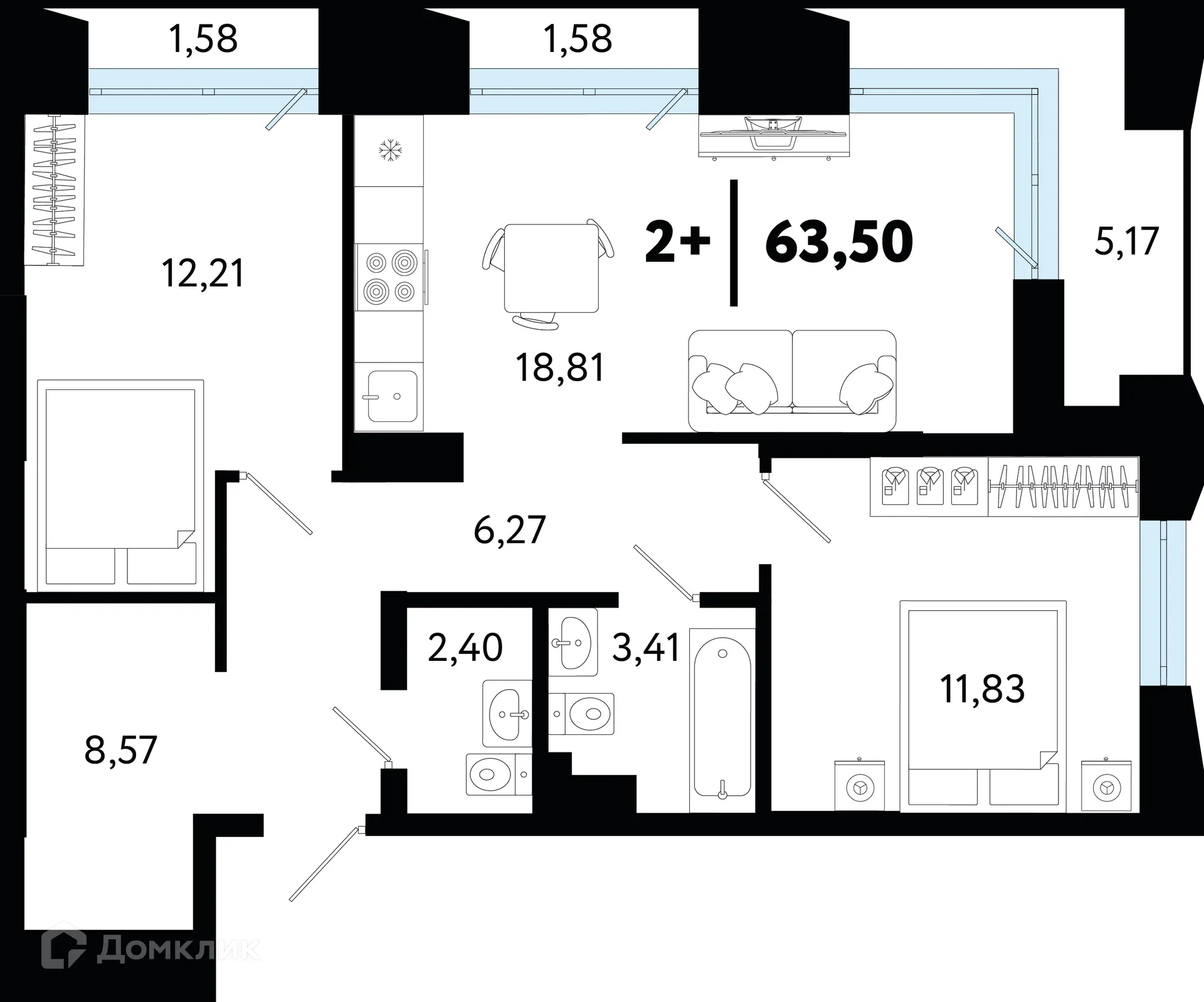 Фото квартиры в ЖК Кедровый берег