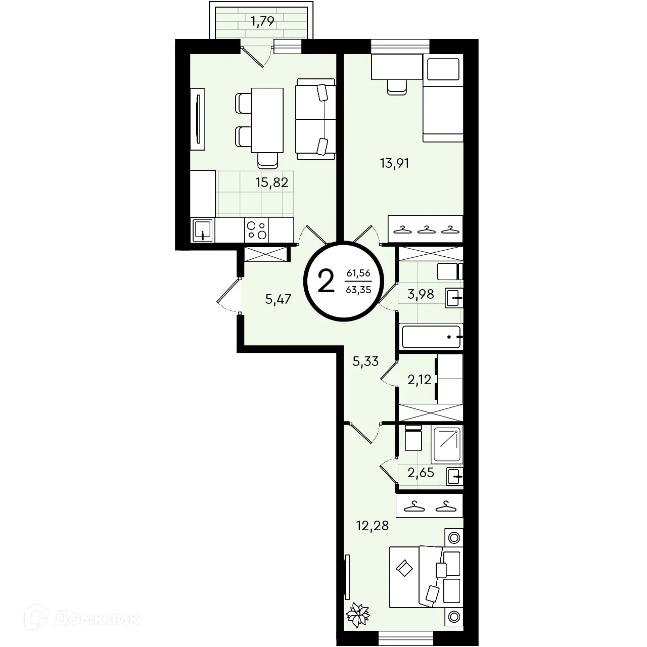 Фото квартиры в ЖК Зеленые аллеи