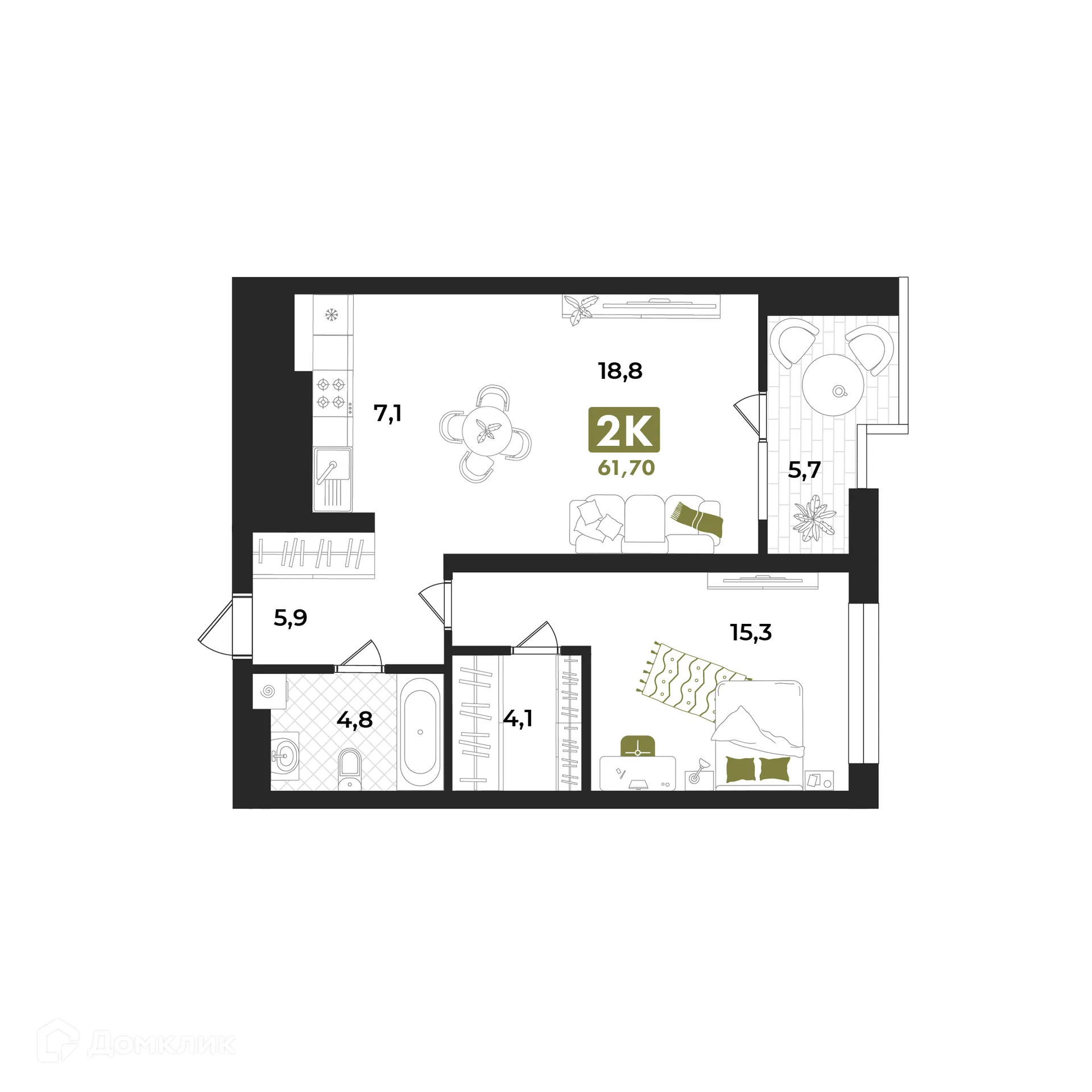 Фото квартиры в ЖК Авторский проект "Опера"