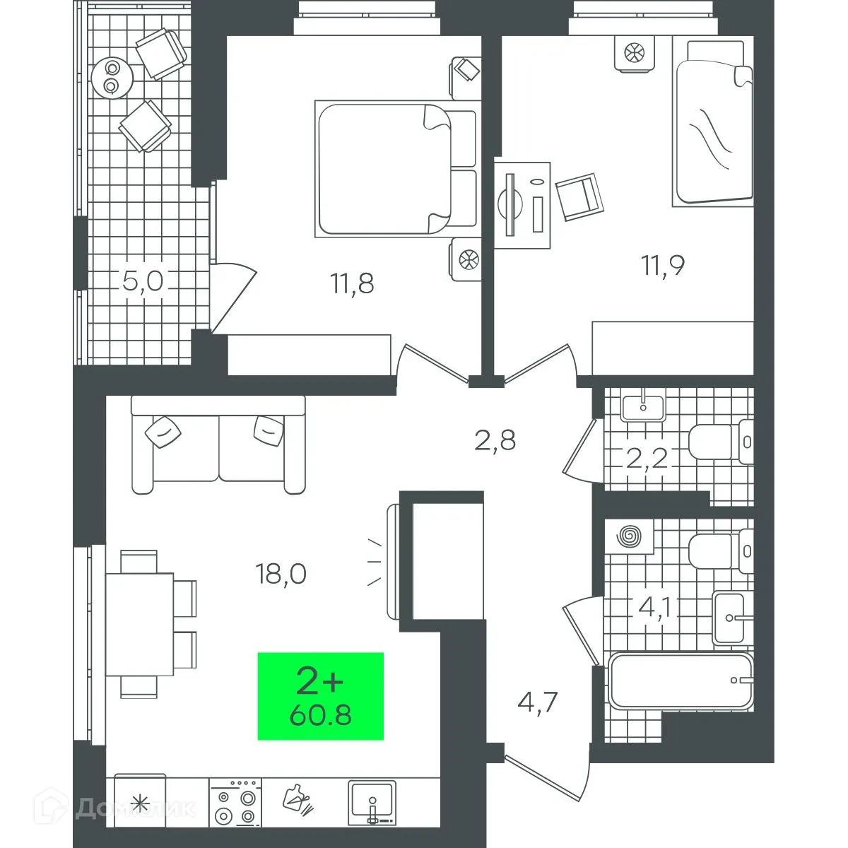 Фото квартиры в ЖК "Гранд Квартал"