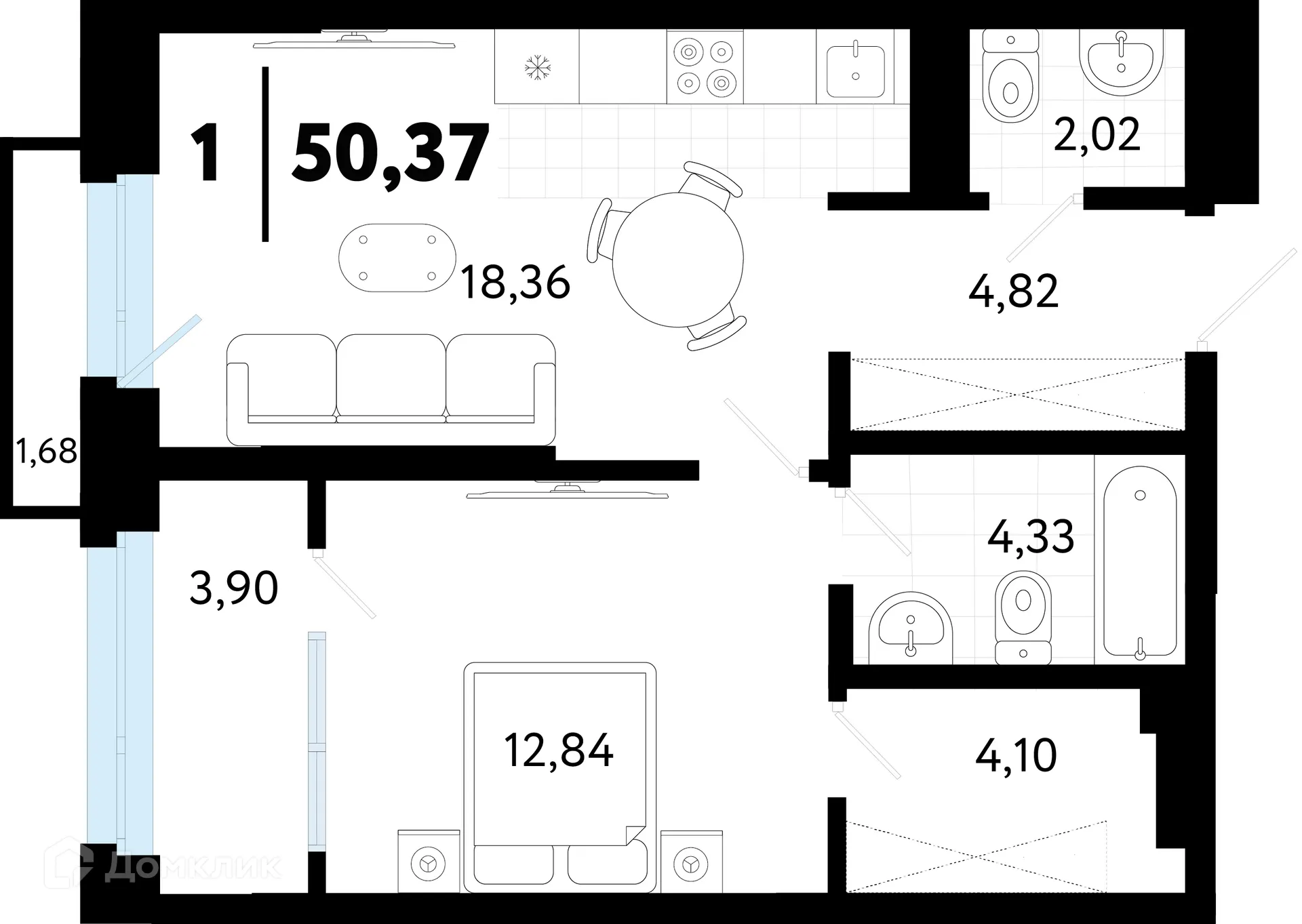 Фото квартиры в ЖК "В Гагаринском парке"