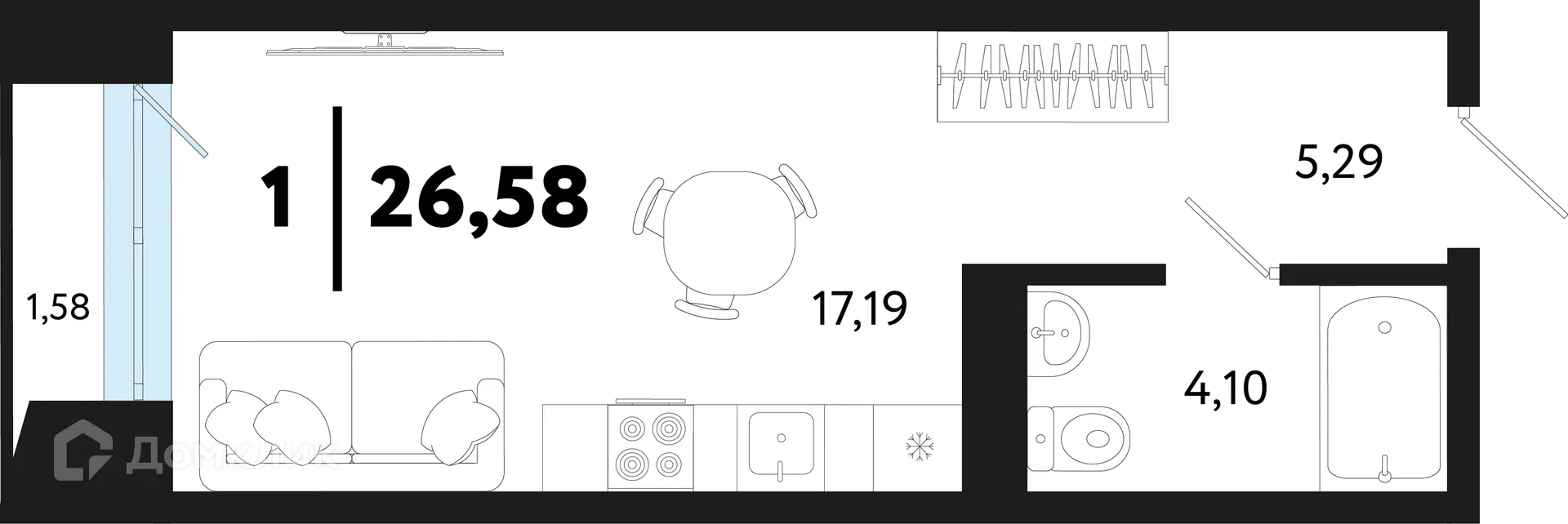 Фото квартиры в ЖК Кедровый берег