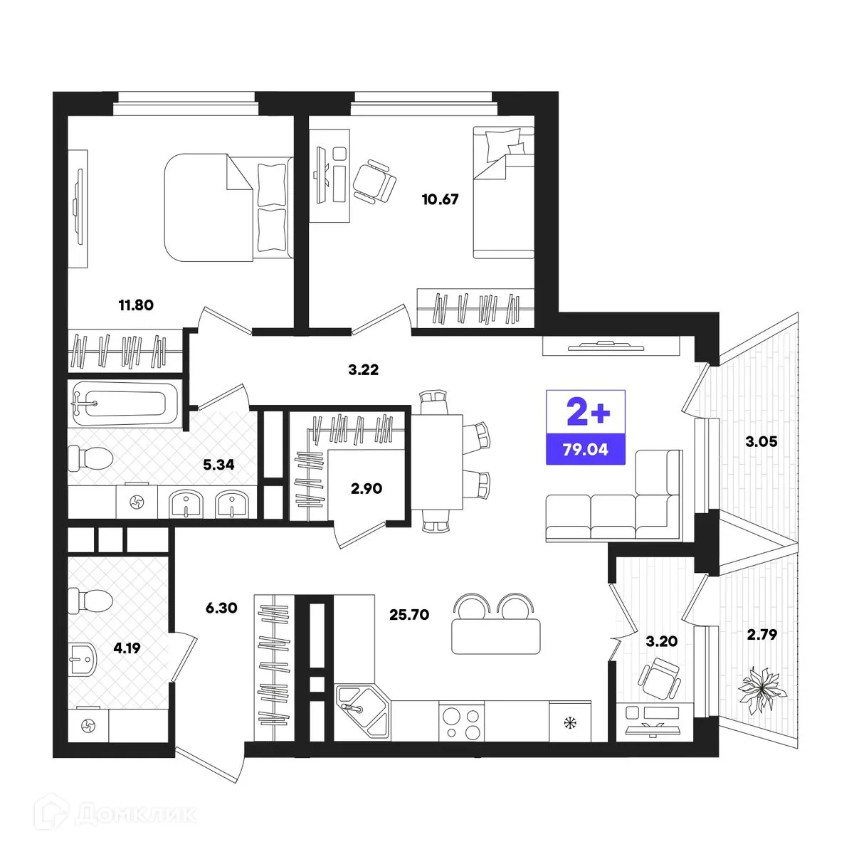 Фото квартиры в ЖК Отличие