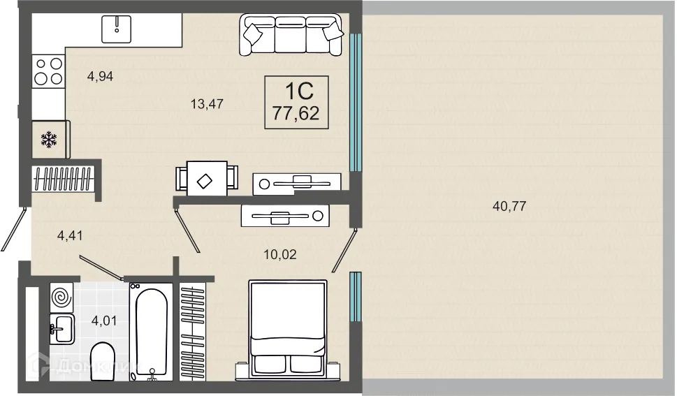 Фото квартиры в ЖК ЭНВИЛЛЬ